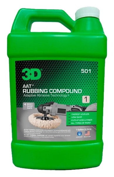 Абразивная паста AAT 501 Rubbing Compound 501G01 3.78 л 3D 020561