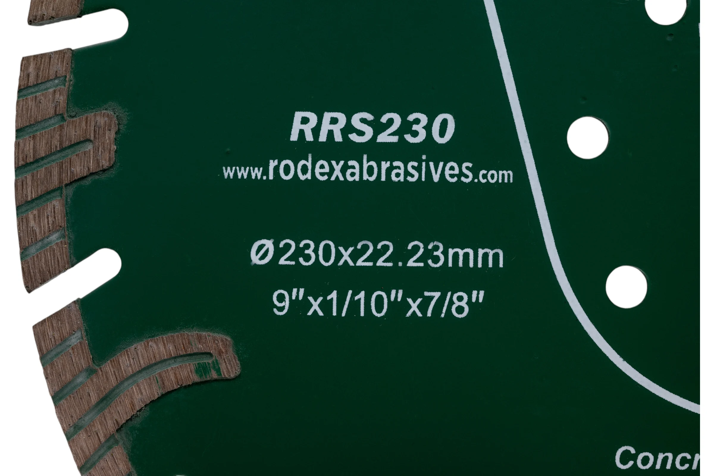 Алмазный турбодиск отрезной с длинными сегментами RODEX 230х22.2 мм RRS230