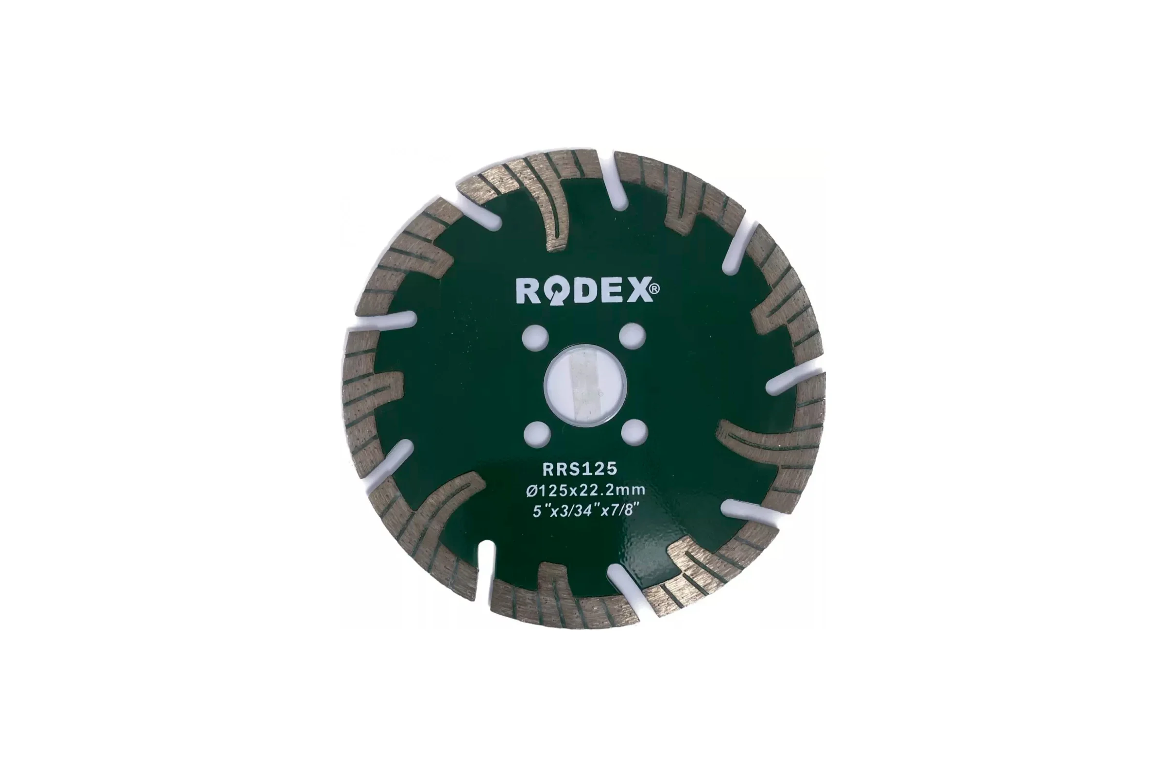 Алмазный турбодиск отрезной с длинными сегментами RODEX 125х22.2 мм RRS125