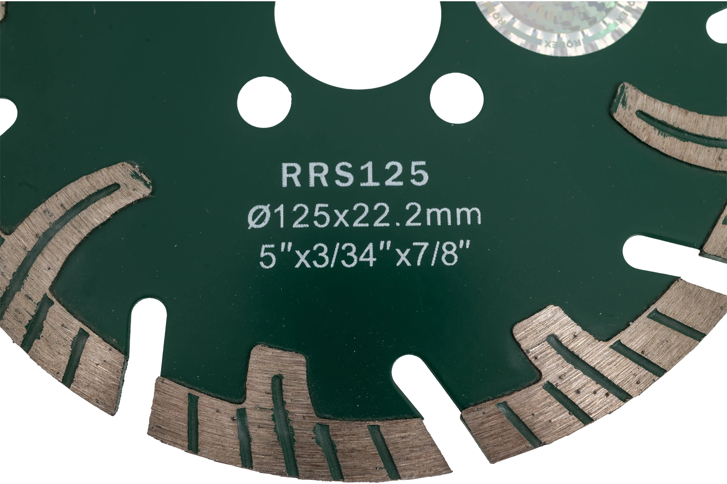 Алмазный турбодиск отрезной с длинными сегментами RODEX 125х22.2 мм RRS125