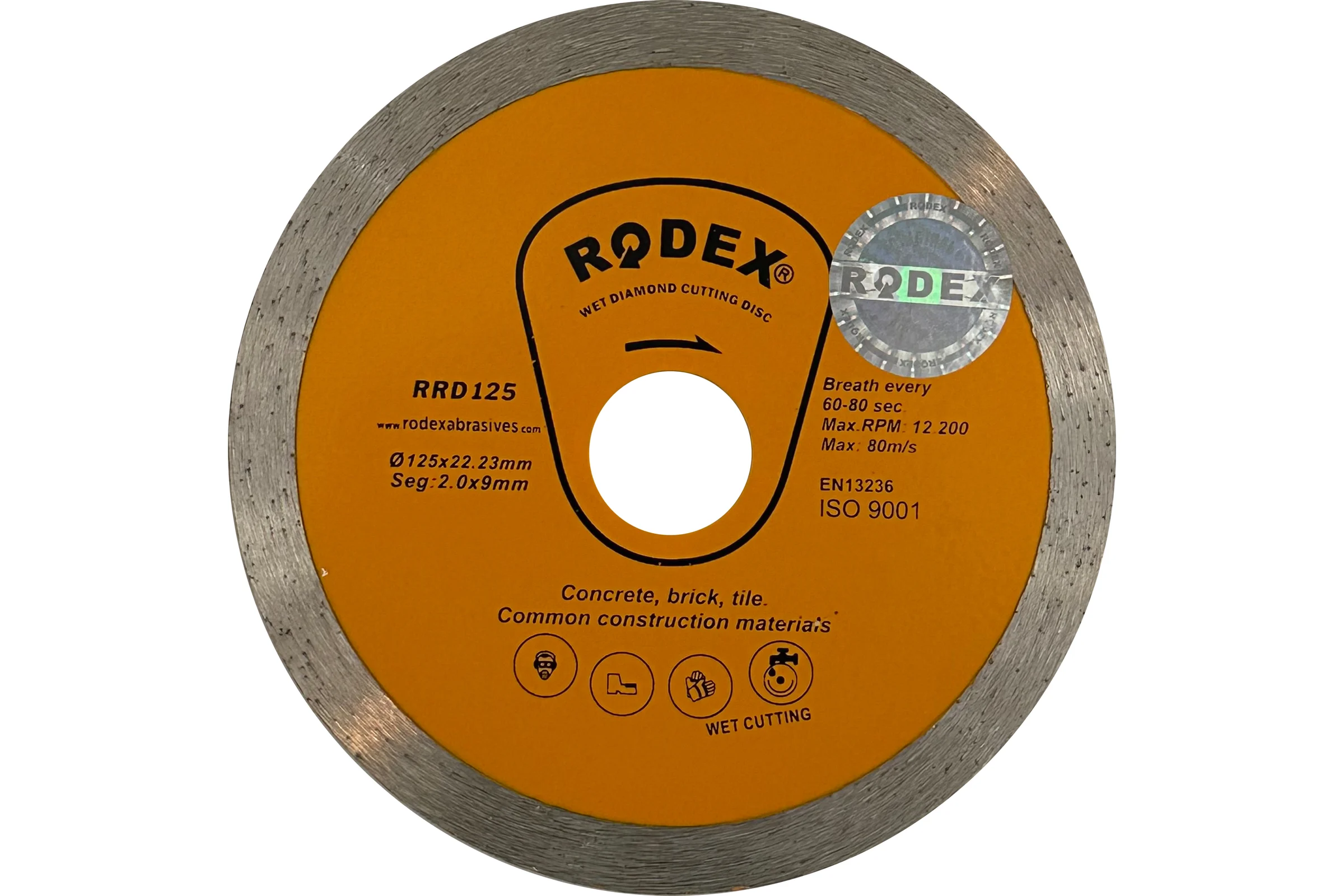 Отрезной алмазный круг супертонкий (керамическая резка) RODEX 125х22.2 мм RRD125