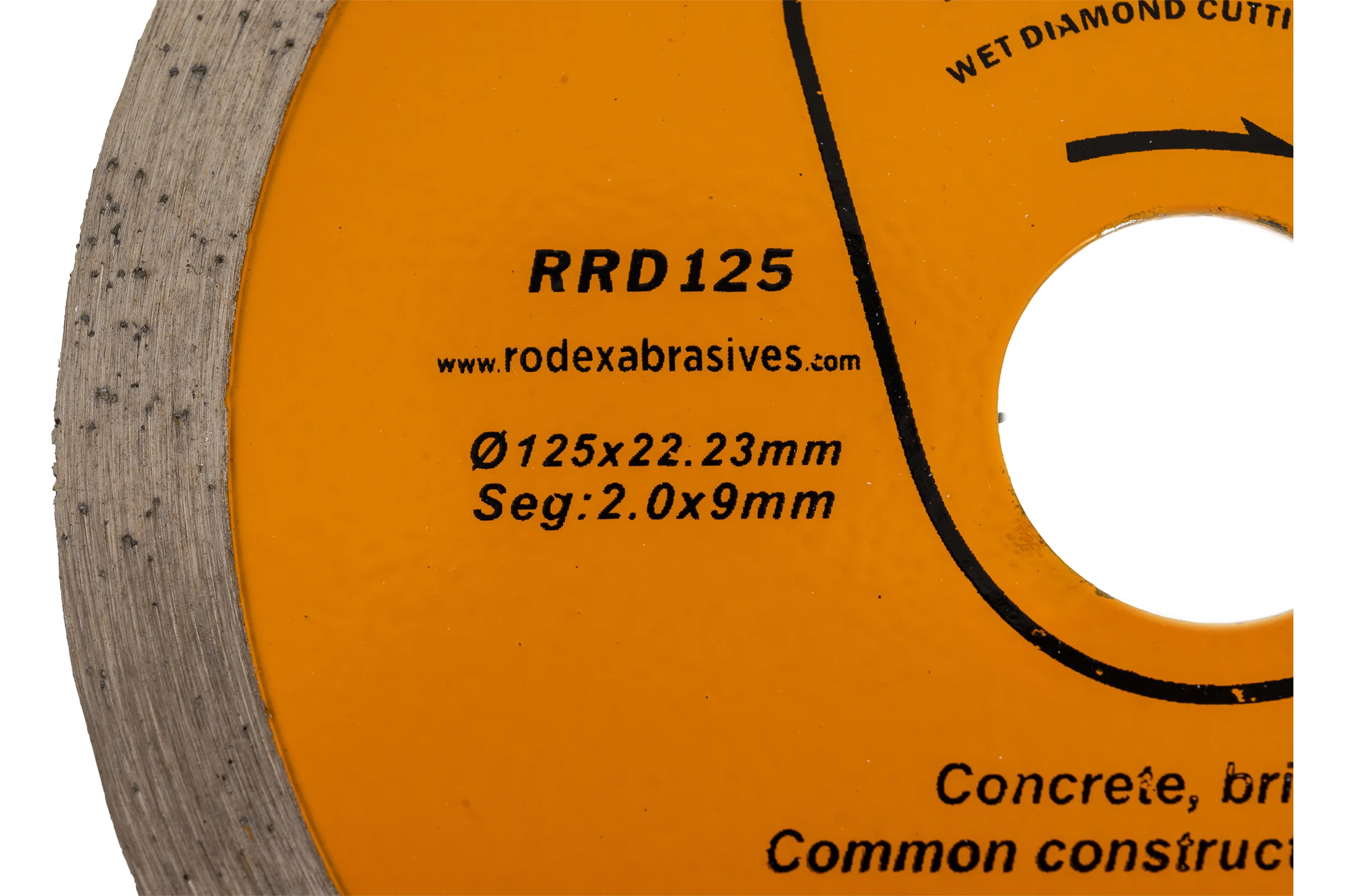 Отрезной алмазный круг супертонкий (керамическая резка) RODEX 125х22.2 мм RRD125