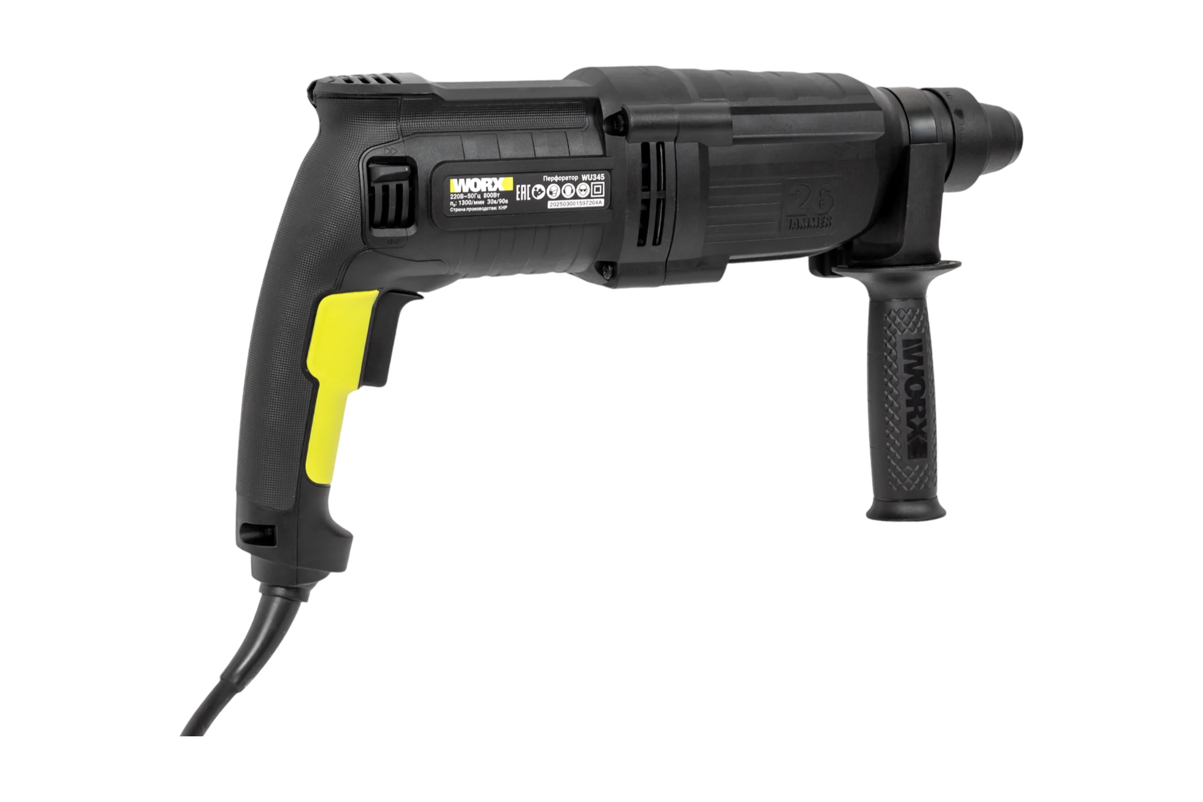 Перфоратор WORX Professional WU345 800 Вт, 3 Дж, 5500 уд/мин