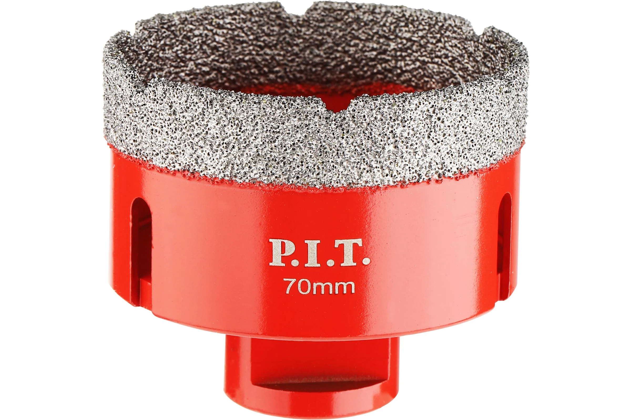 Коронка алмазная по керамограниту P.I.T. 70 мм, M14, сухое сверление, вакуумная пайка AMAS18-0070
