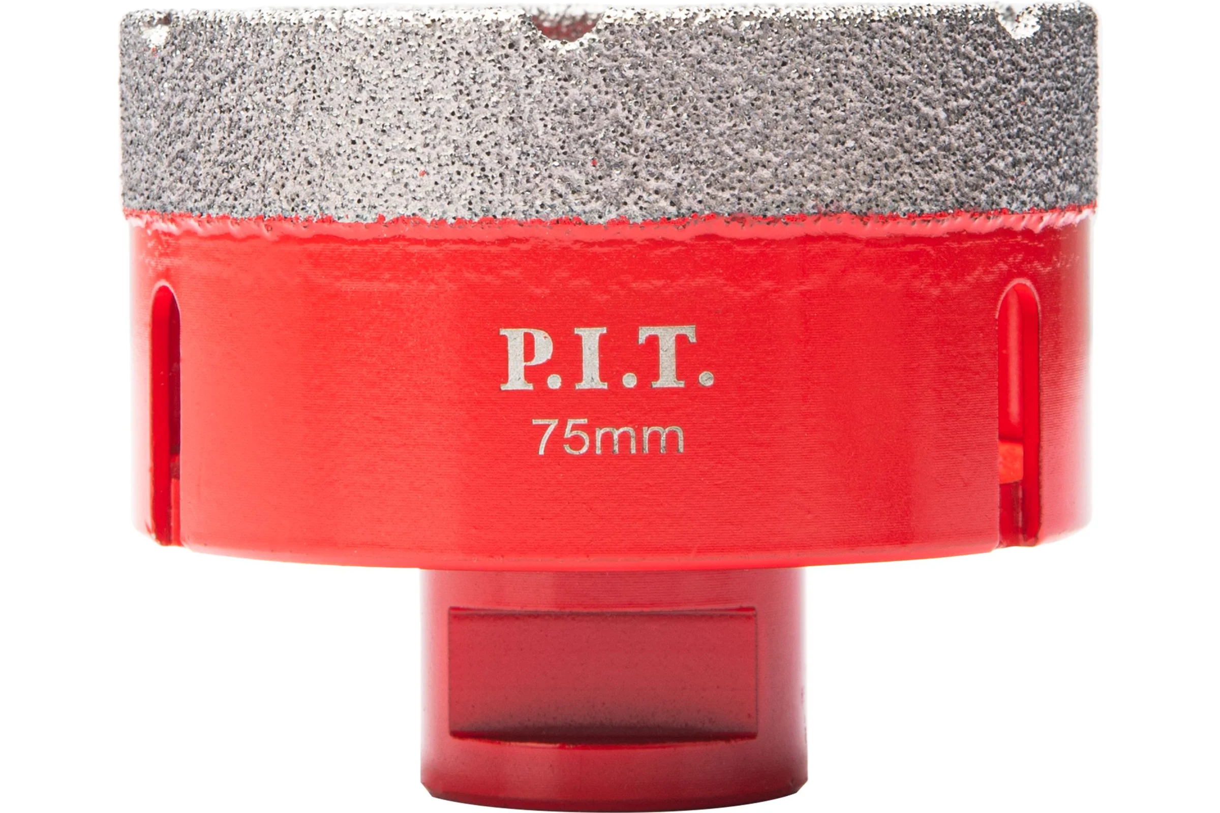 Коронка алмазная по керамограниту P.I.T. 75 мм, M14, сухое сверление, вакуумная пайка AMAS18-0075