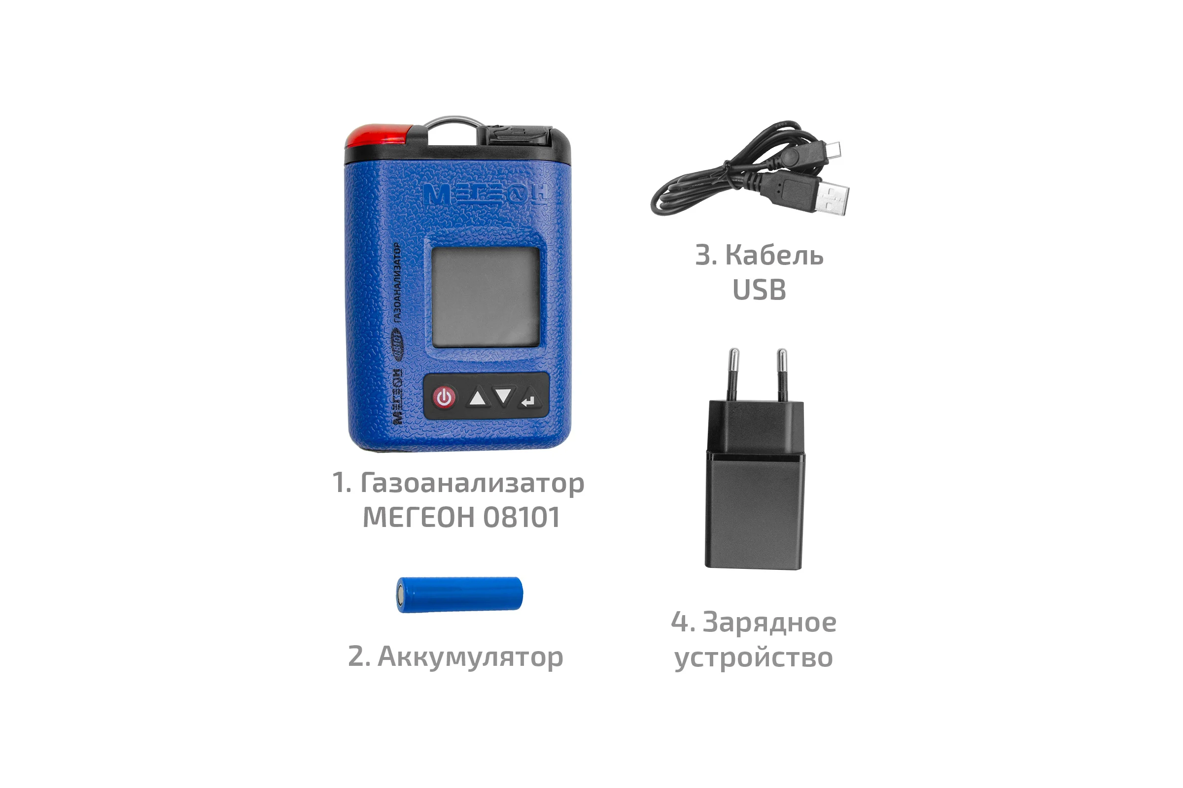 Газоанализатор (газосигнализатор) кислорода индивидуальный МЕГЕОН 08101 с поверкой к0000412985