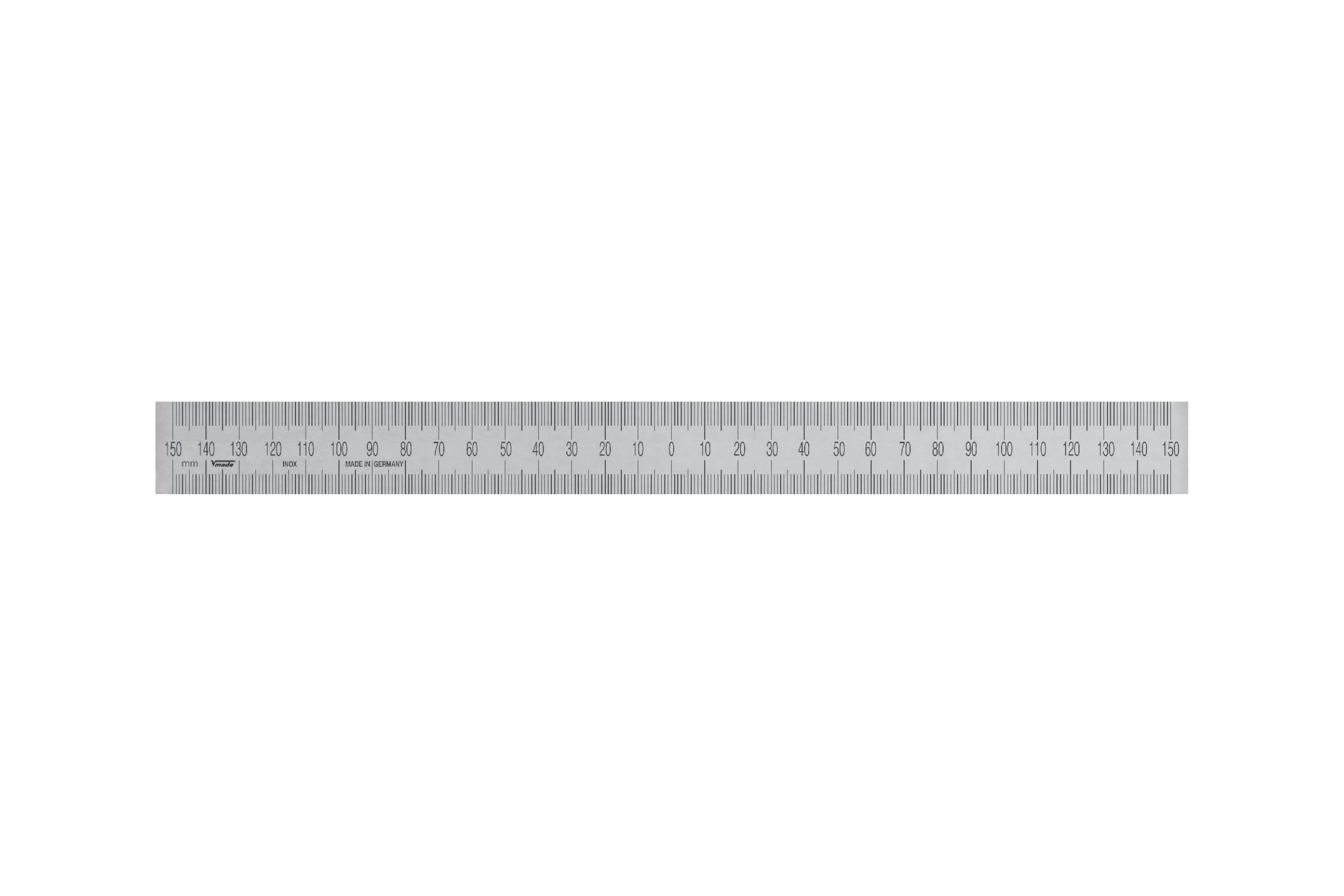 Линейка нержавеющая Vogel с нулевым отсчетом в центре 150-0-150 мм, 30x1,0 1018010030-0-