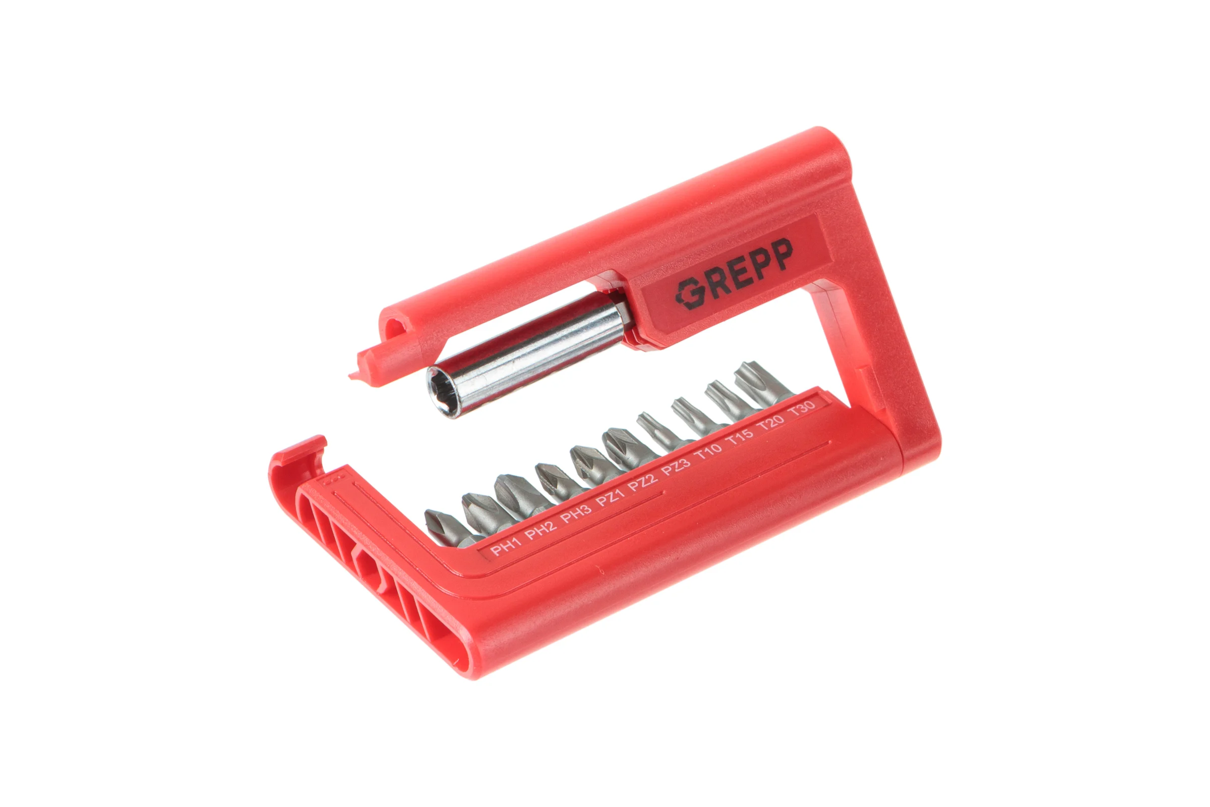 Набор бит с магнитным держателем GREPP (11шт) 11708