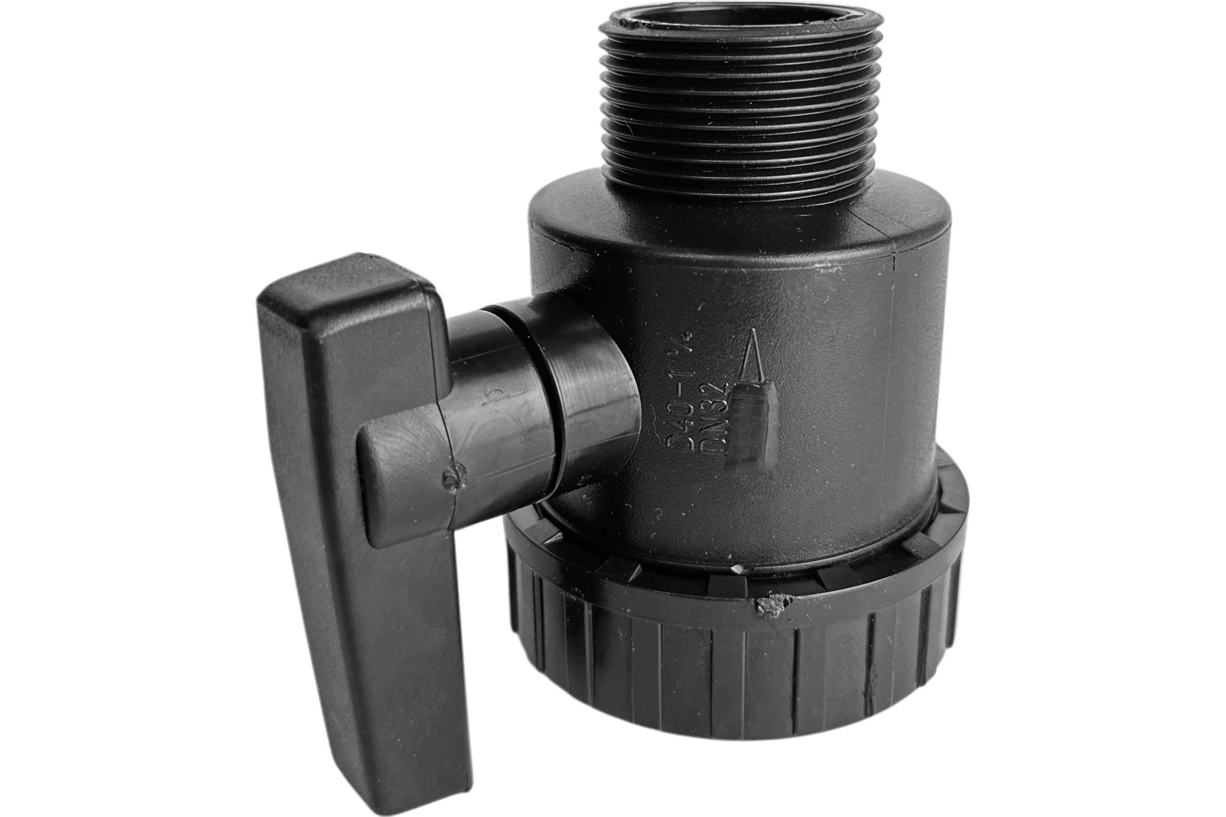 Кран пластиковый Poliext резьбовой Н1 1/4*В1 1/4 PN6 07020030