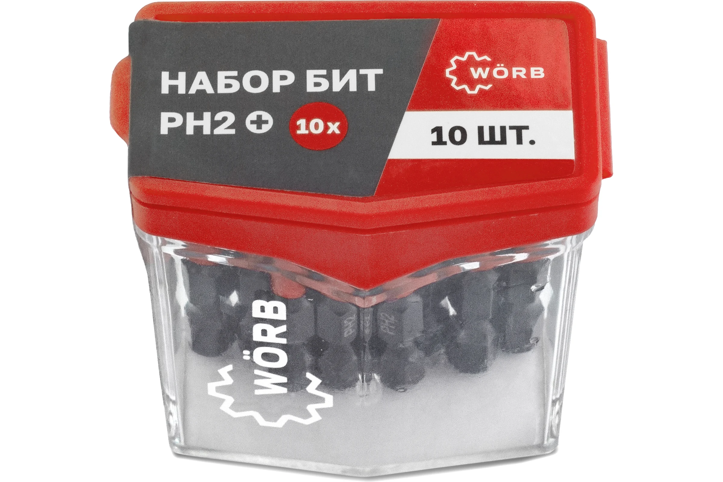 Набор бит WORB PH2, 10 шт. 2000501N10