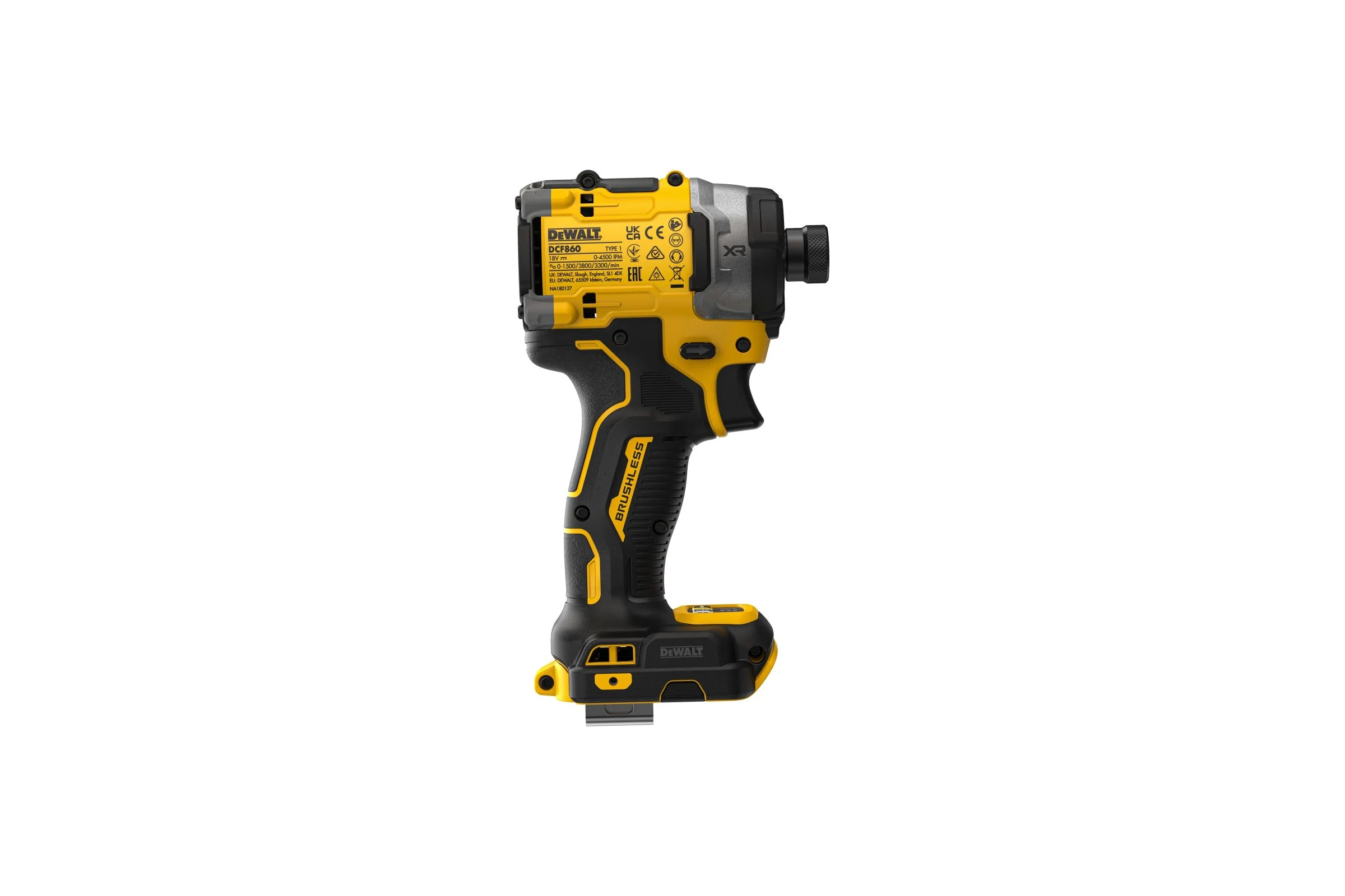 Аккумуляторный шуруповерт Dewalt DCF860N, 18 В, 282 Нм, 4500 уд/мин, без АКБ и ЗУ DCF860N-XJ