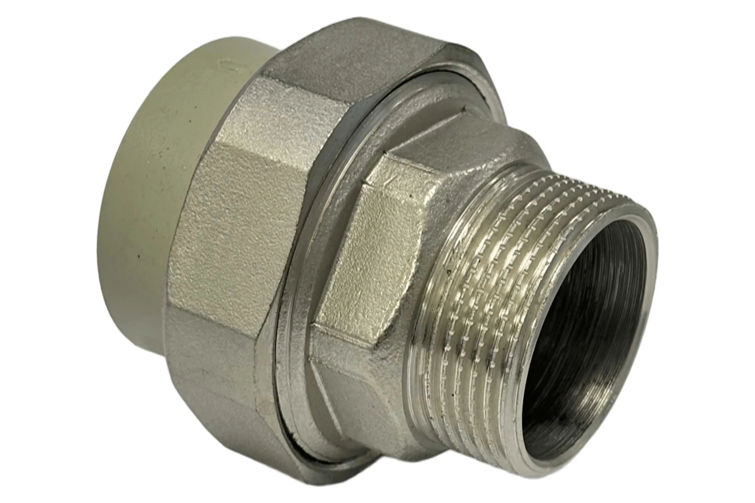 Муфта комбинированная разъемная TEBO PPR 40x1.1/4" НР, серый 016020910