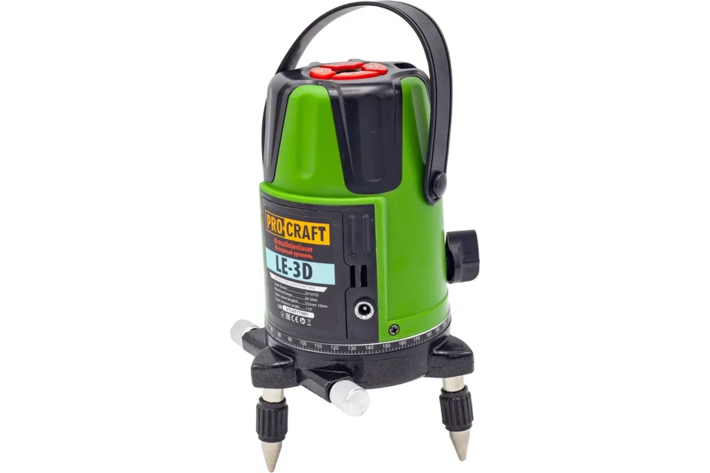 Лазерный уровень PROCRAFT Green Line LE-3D LE3D