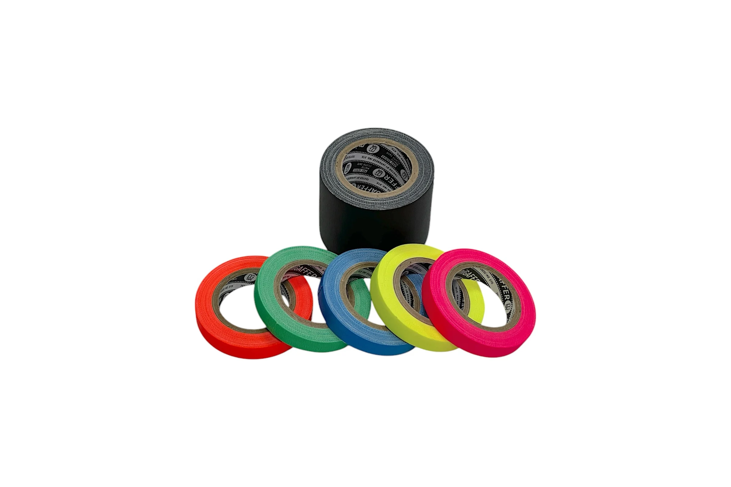 Клейкая лента DGTAPE TrueGaff - Гаффа тейп набор 5 шт. 10 мм/6 м и 1 шт. 50 мм/6 м - Micro gaffer set MGSET/B