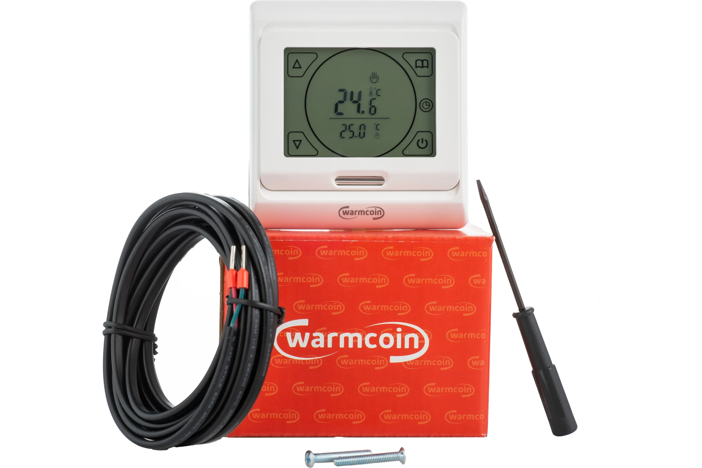 Терморегулятор программируемый Warmcoin W91 белый Термостат_W91_белый