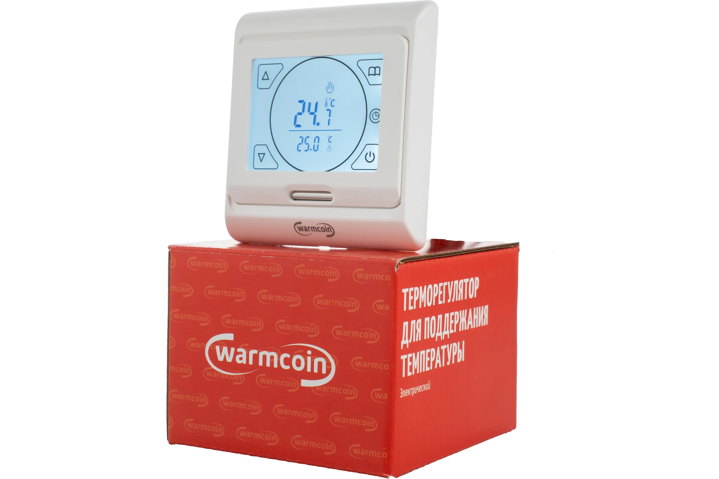 Терморегулятор программируемый Warmcoin W91 белый Термостат_W91_белый