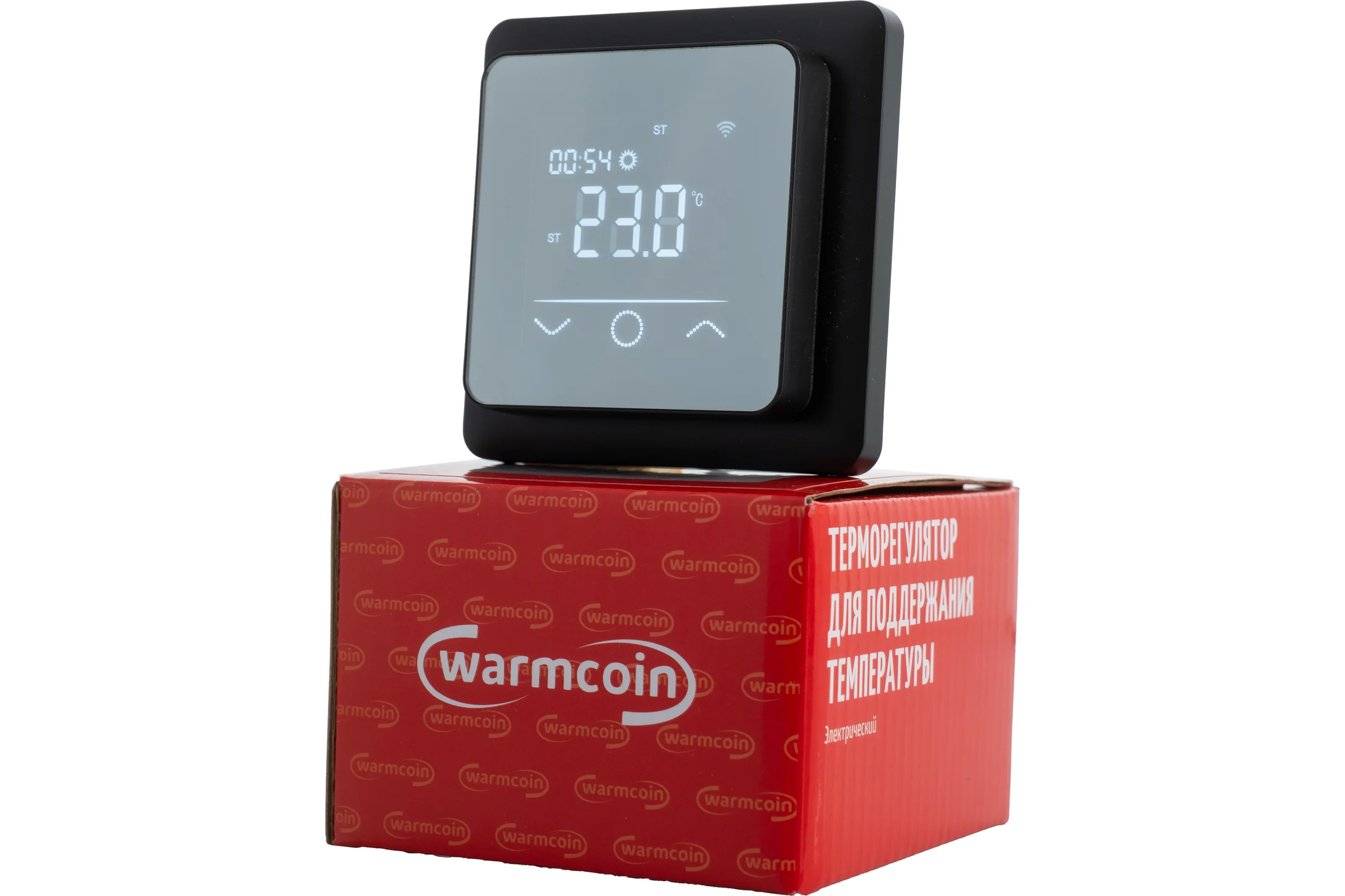 Терморегулятор программируемый с WiFi Warmcoin W600i черный зеркальный W600_WIFI_черный_зерк