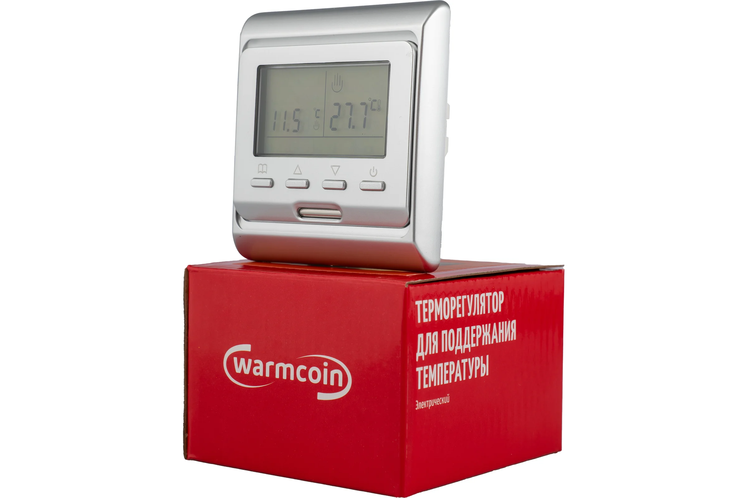 Терморегулятор программируемый Warmcoin W51 серебро W51_silver