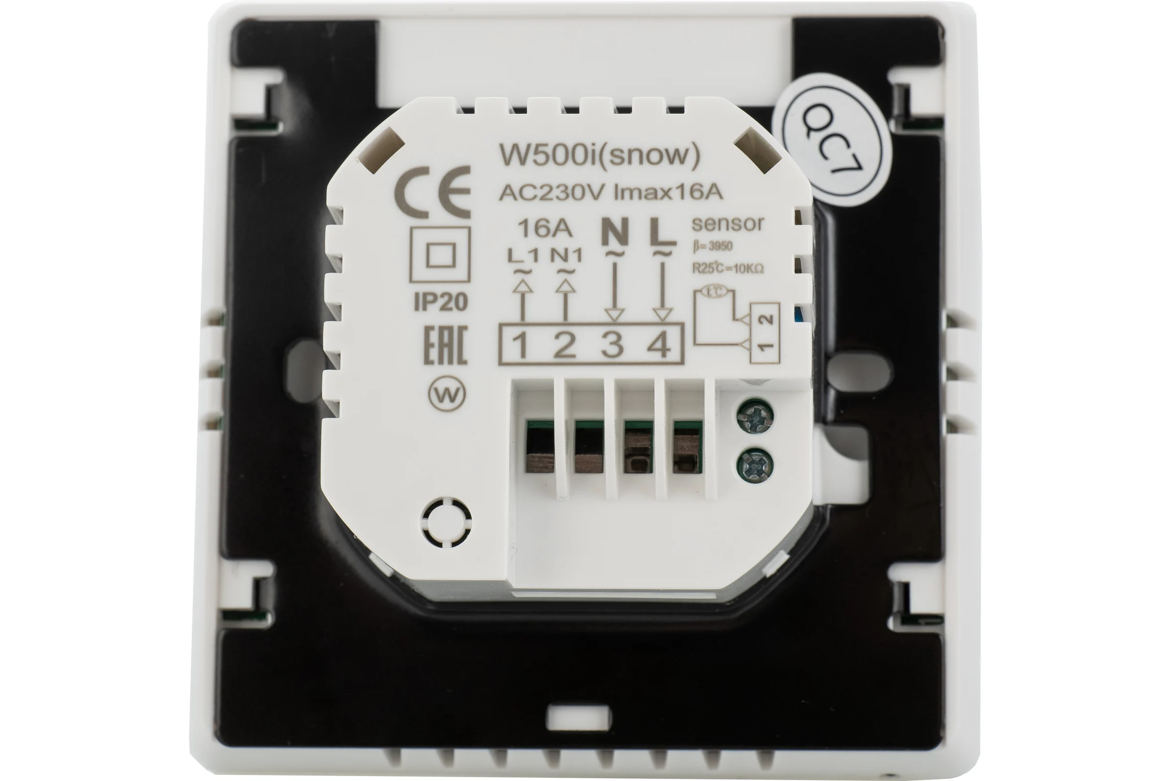 Терморегулятор программируемый с WiFi Warmcoin W500i SNOW W500_белый_WIFI