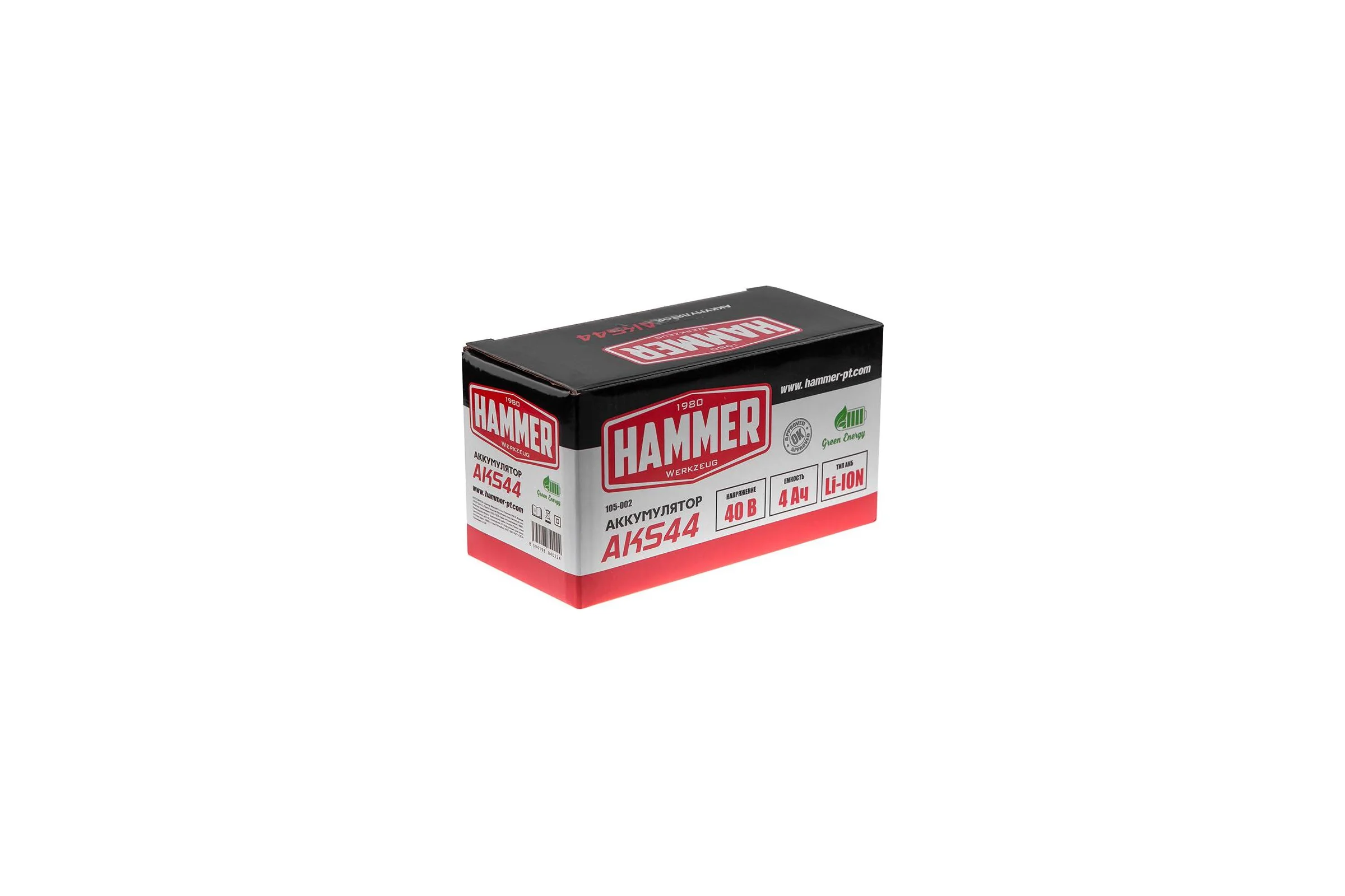 Аккумулятор для садовой техники AKS44 (40 В; 4 Ач; Li-Ion) Hammer 641221