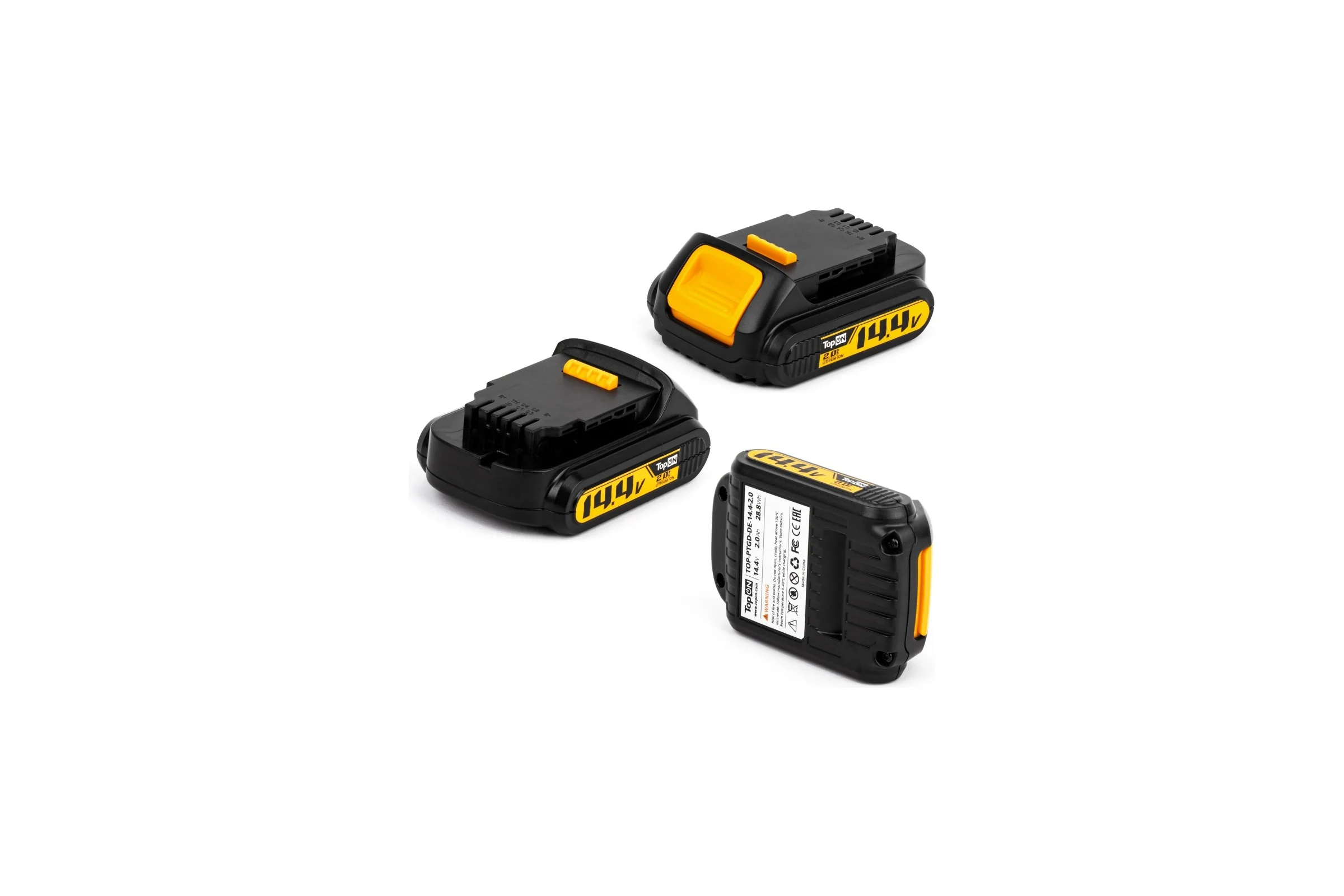 Аккумулятор для DeWalt TopON DCB 14.4В, 2.0Ah, Li-ion, PN: DCB143 TOP-PTGD-DE-14.4-2.0