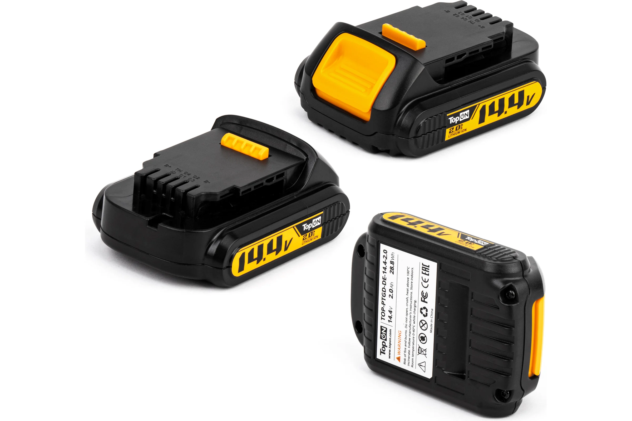 Аккумулятор для DeWalt TopON DCB 14.4В, 2.0Ah, Li-ion, PN: DCB143 TOP-PTGD-DE-14.4-2.0