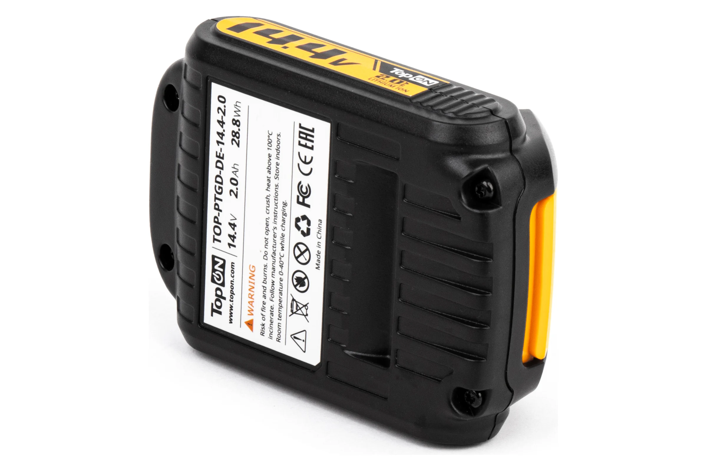 Аккумулятор для DeWalt TopON DCB 14.4В, 2.0Ah, Li-ion, PN: DCB143 TOP-PTGD-DE-14.4-2.0