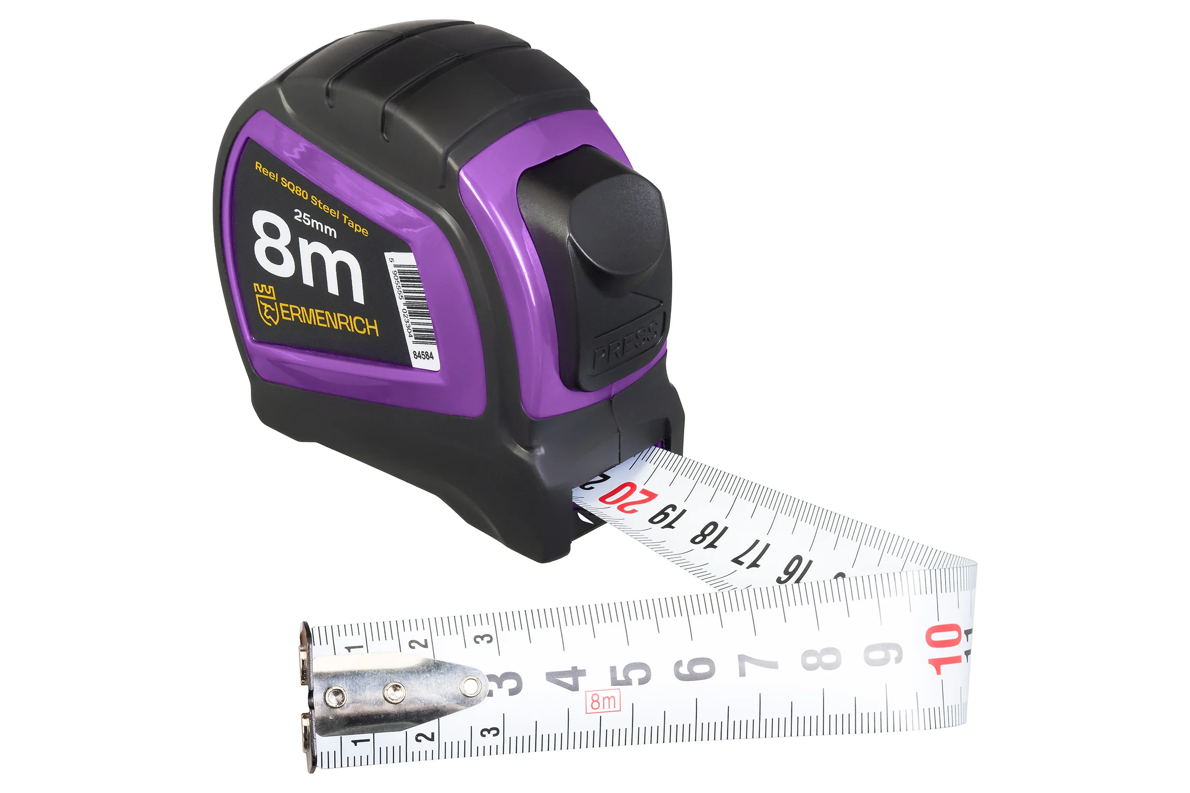 Рулетка Ermenrich (Эрменрих) Reel SQ80, фиолетовый 84584