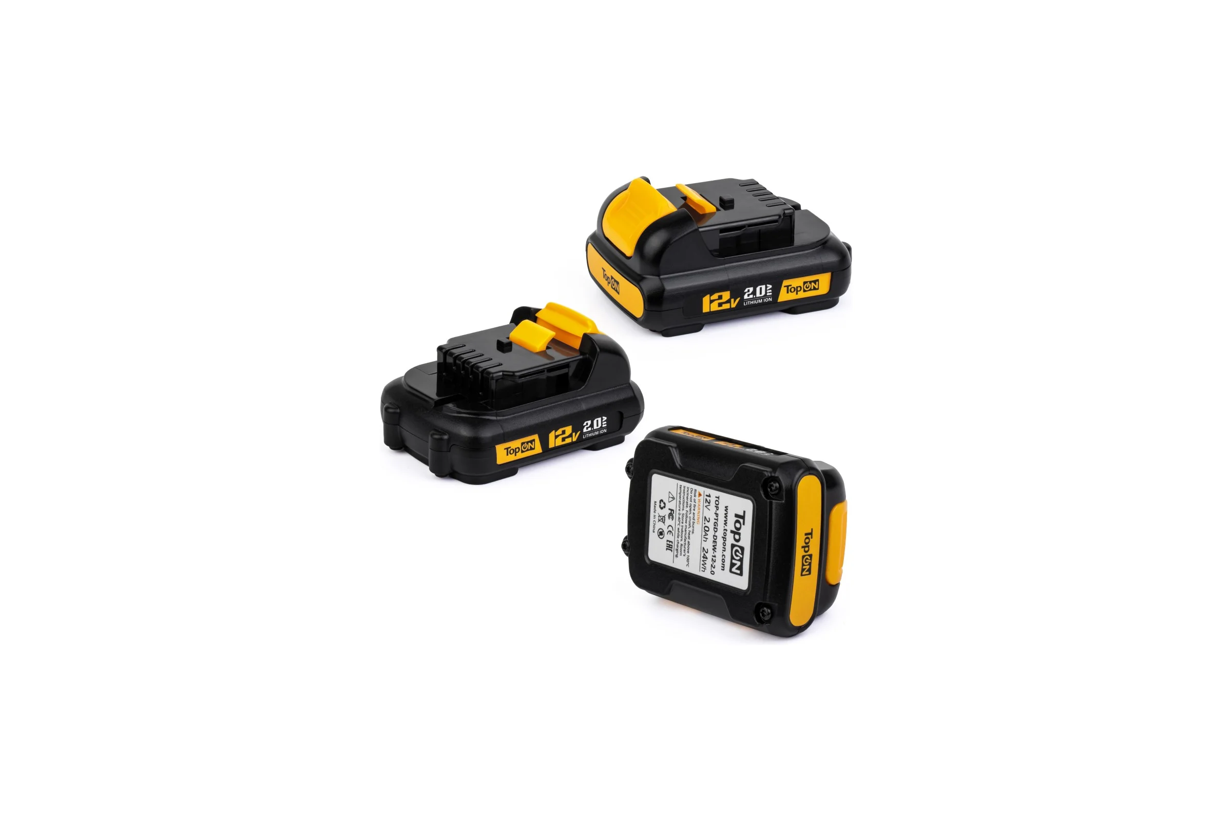 Аккумулятор для DeWalt TopOn DCD 12V 2.0Ah (Li-ion) PN: DCB127 TOP-PTGD-DEW-12-2.0
