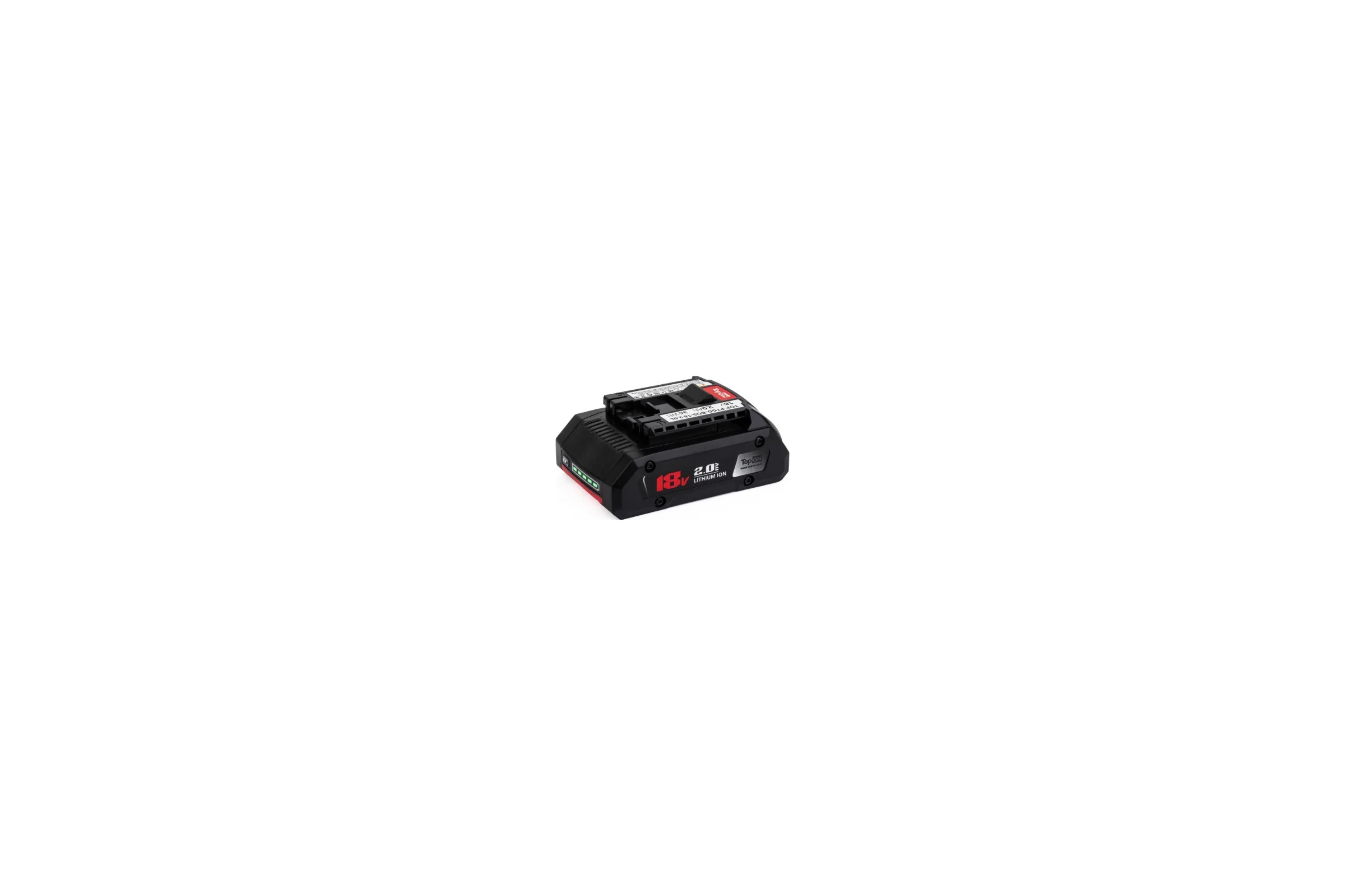 Аккумулятор для Bosch TopOn 18V 2.0Ah (Li-ion) LED PN: 2607336170 TOP-PTGD-BOS-18-2.0L