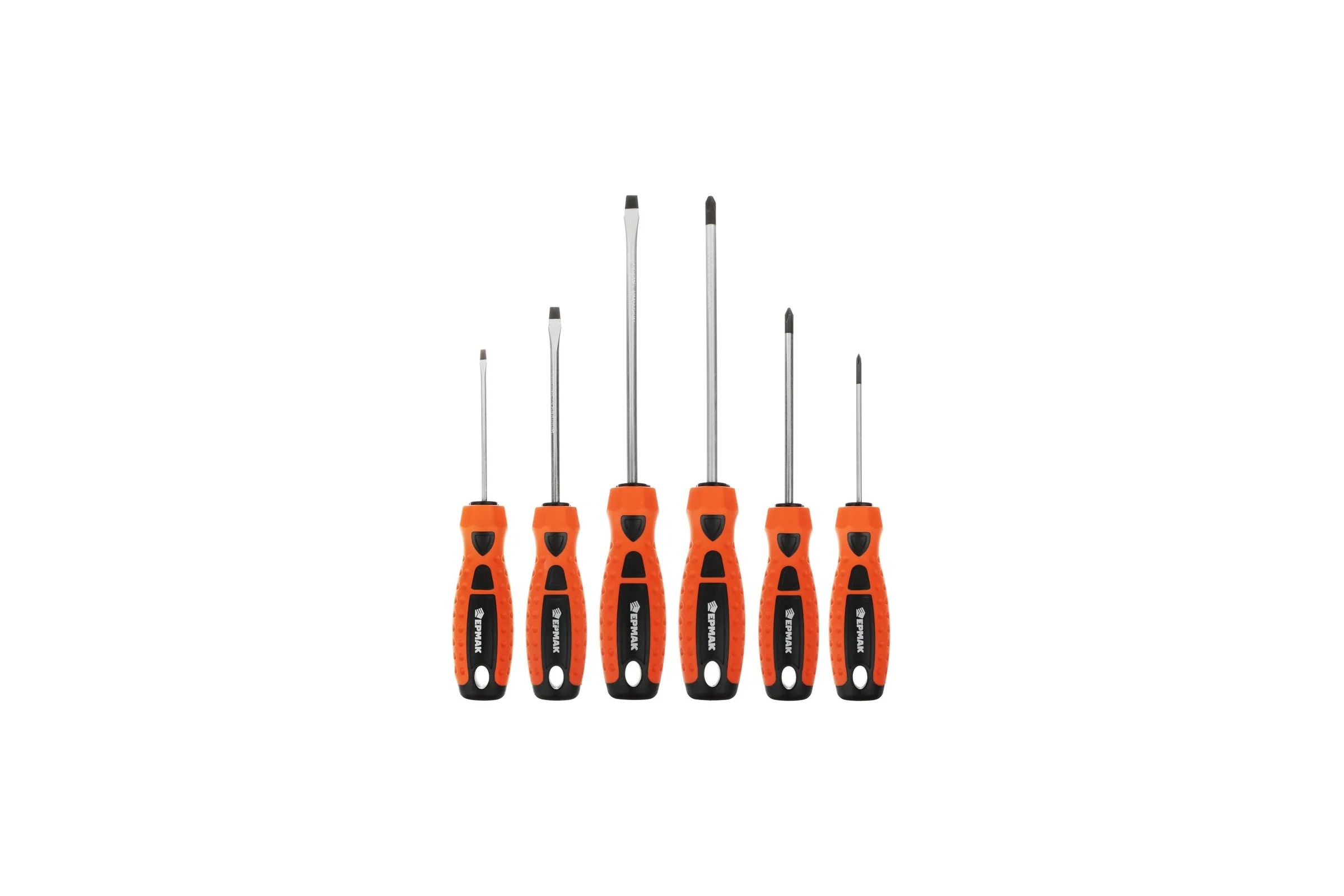 Набор 6 отверток ЕРМАК PH2x150, SL6x150, PH1x100, SL5x100, PH0x75, SL3x75 651-237