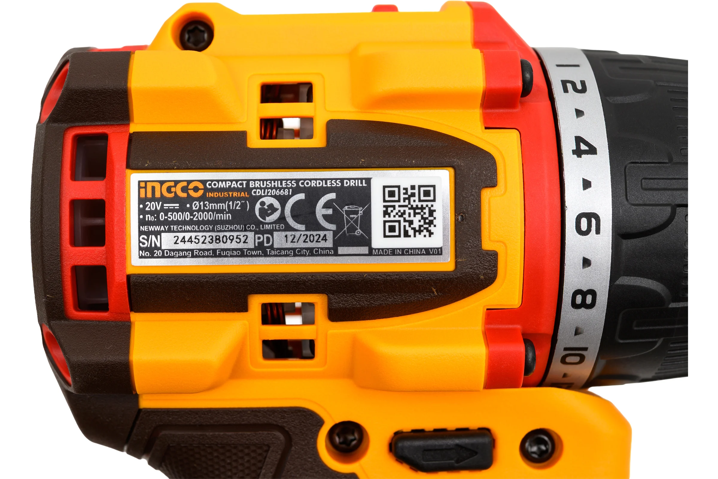 Аккумуляторный шуруповерт INGCO 66 Нм 20B, б/щ INDUSTRIAL CDLI206681