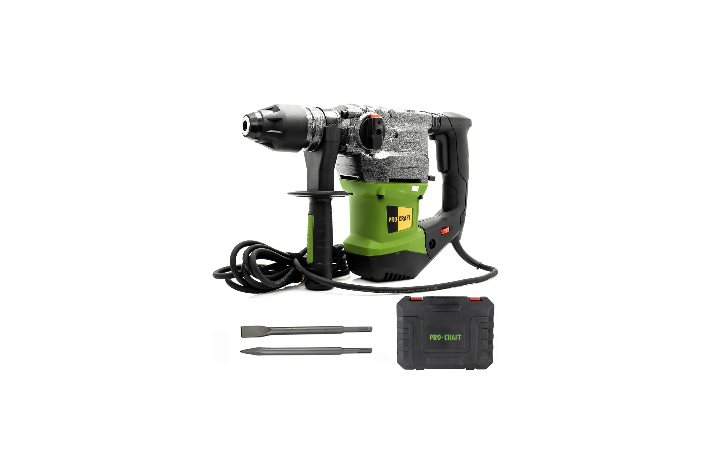 Перфоратор PROCRAFT 1500 Вт, 6,0 Дж, 0-4500 уд/мин, SDS+ BH2200