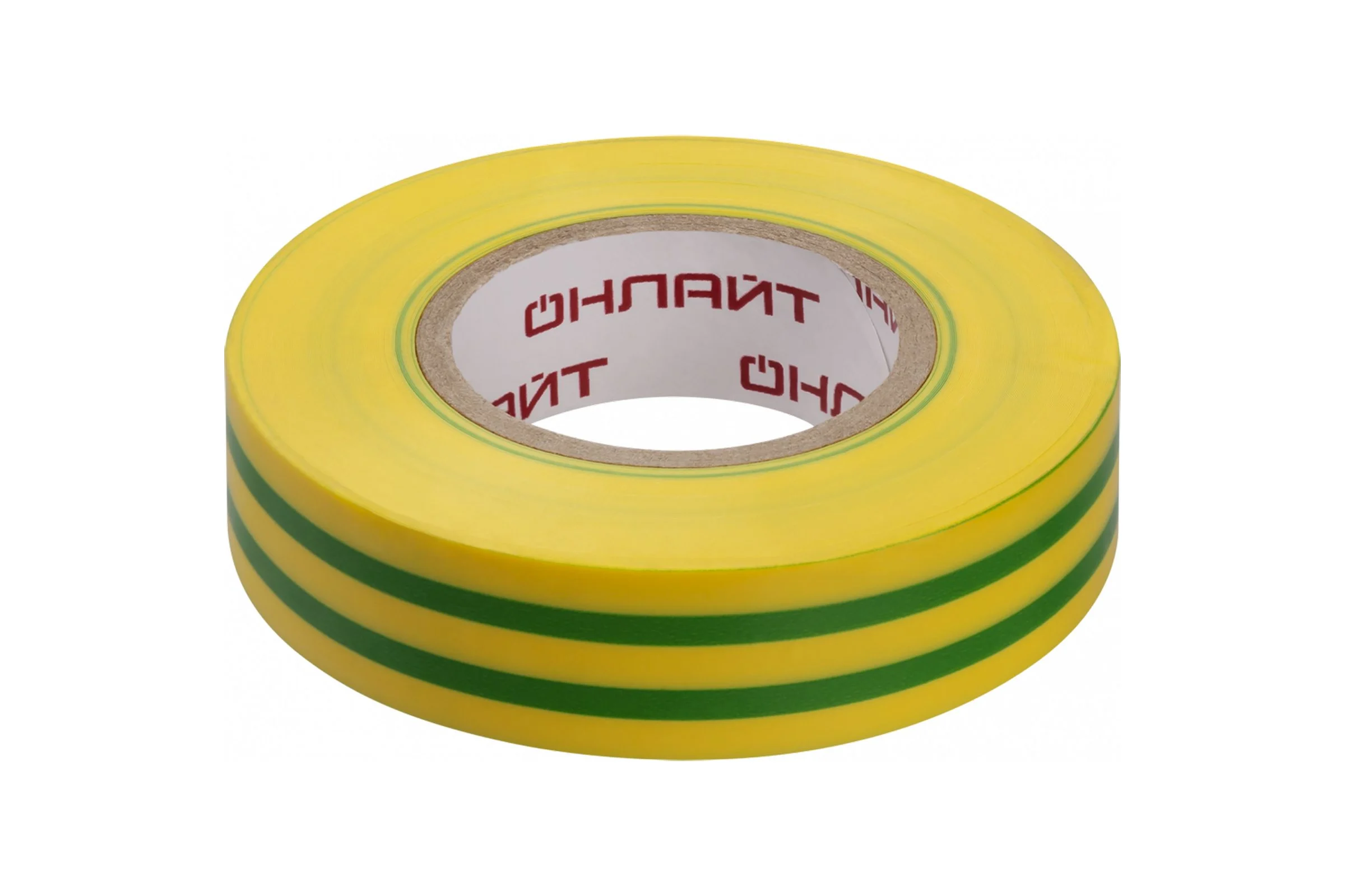 Изолента ОНЛАЙТ 90 601 OIT-B19-20-YG ПВХ желто-зеленая (Китай) 90601