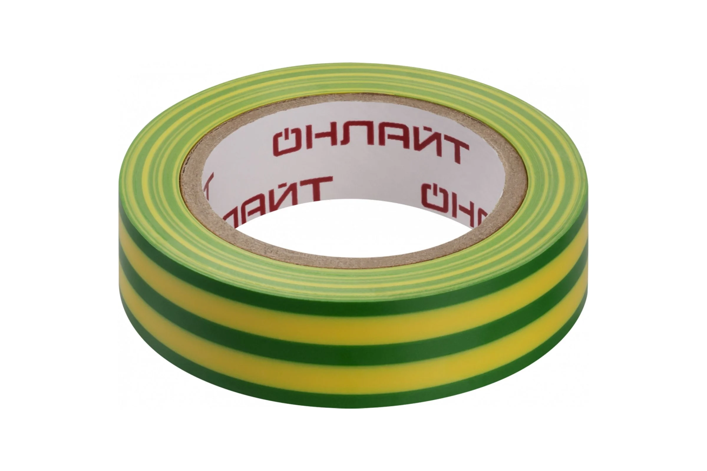 Изолента ОНЛАЙТ 90 599 OIT-B15-10-YG ПВХ желто-зеленая (Китай) 90599