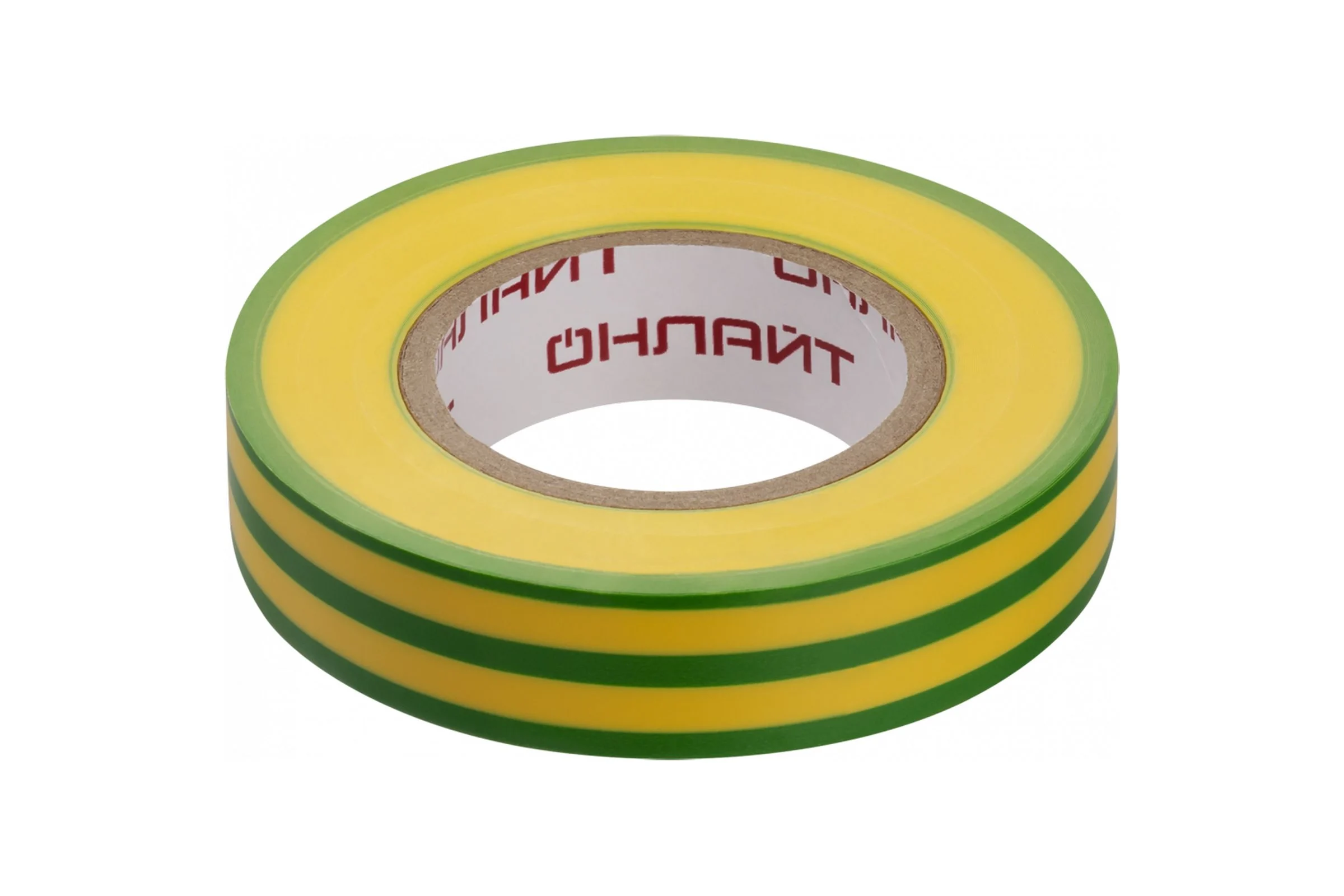 Изолента ОНЛАЙТ 90 600 OIT-B15-20-YG ПВХ желто-зеленая (Китай) 90600