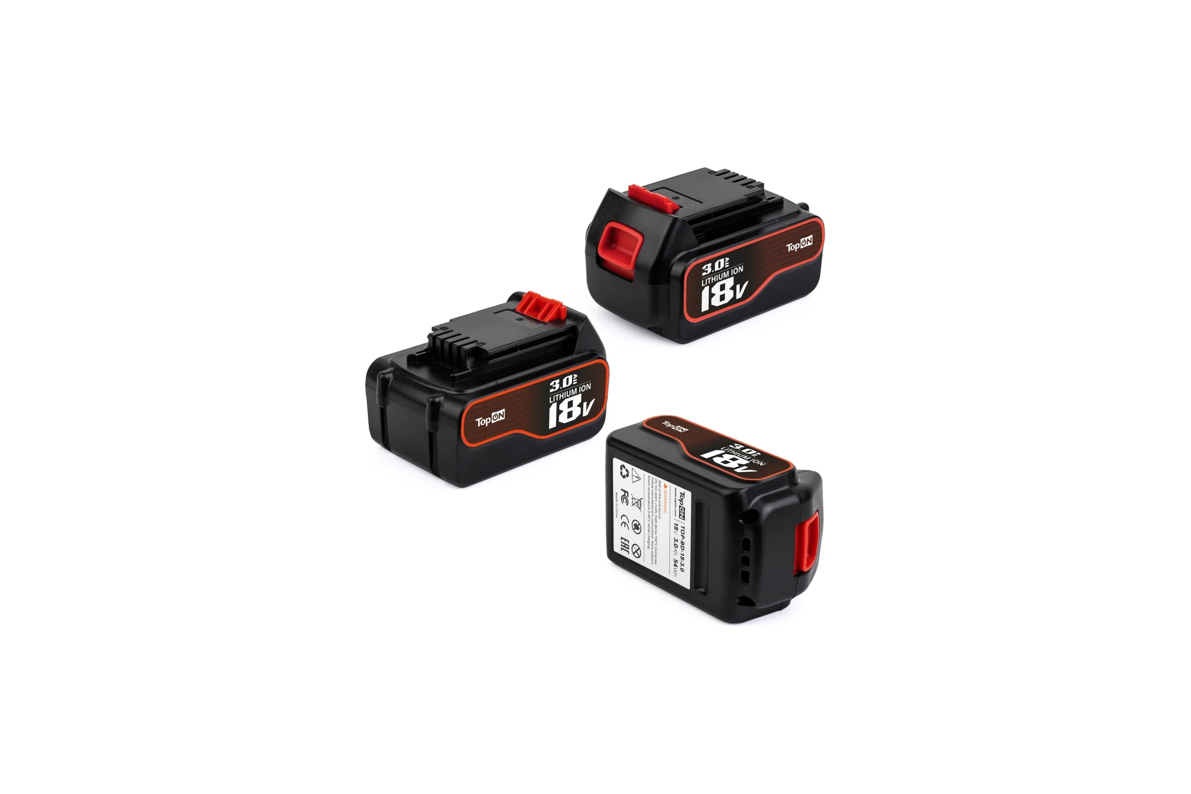 Аккумулятор для Black & Decker TopON 18В, 3.0Ah, Li-ion PN: BL4018-XJ TOP-BD-18-3.0