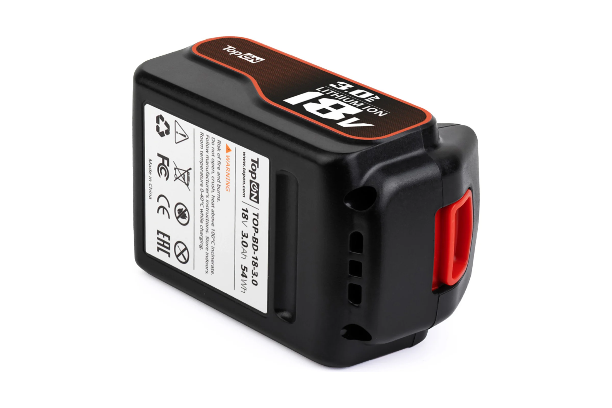 Аккумулятор для Black & Decker TopON 18В, 3.0Ah, Li-ion PN: BL4018-XJ TOP-BD-18-3.0