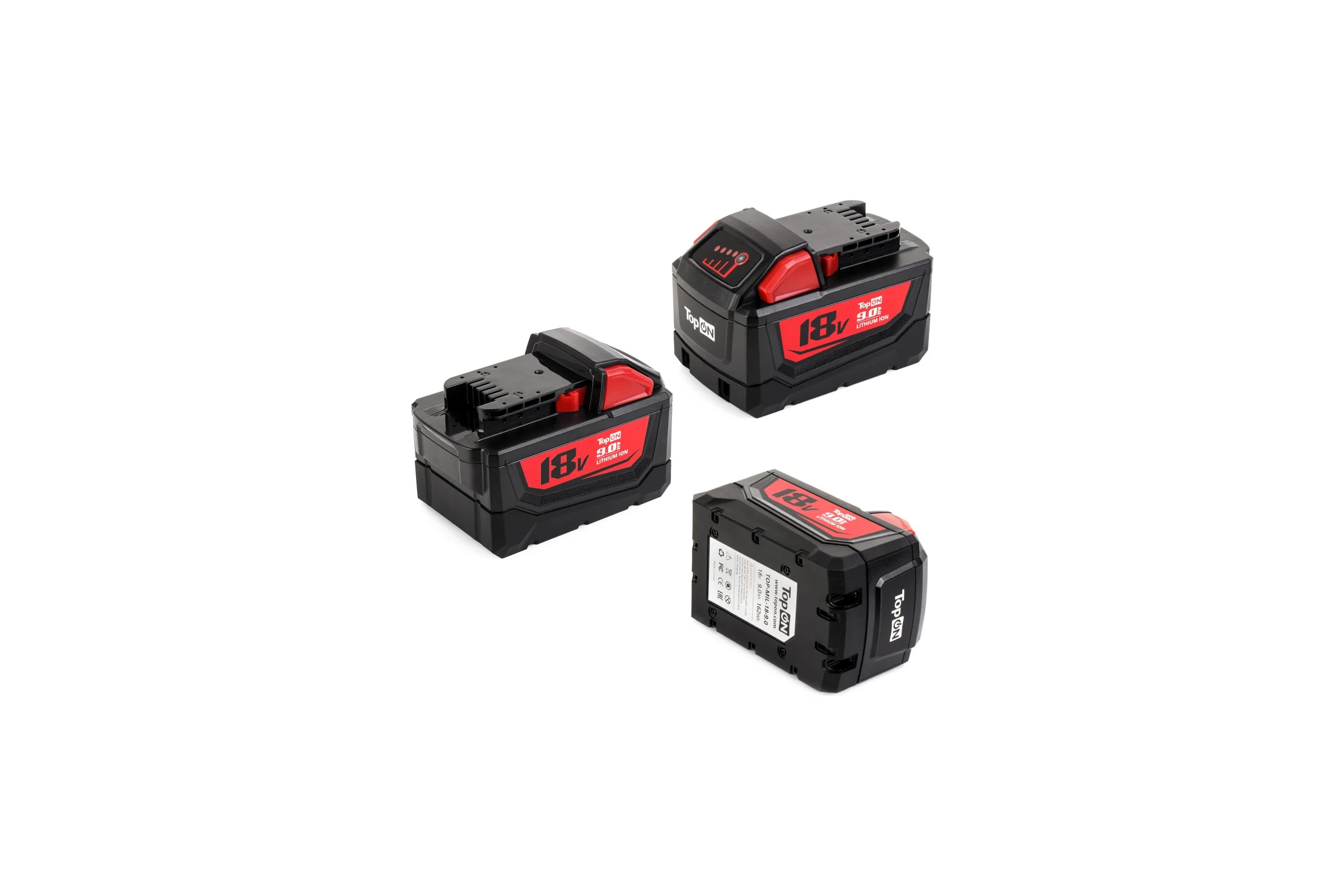 Аккумулятор TopON для Milwaukee 18V 9.0Ah (Li-ion) PN: M18 B9 TOP-MIL-18-9.0