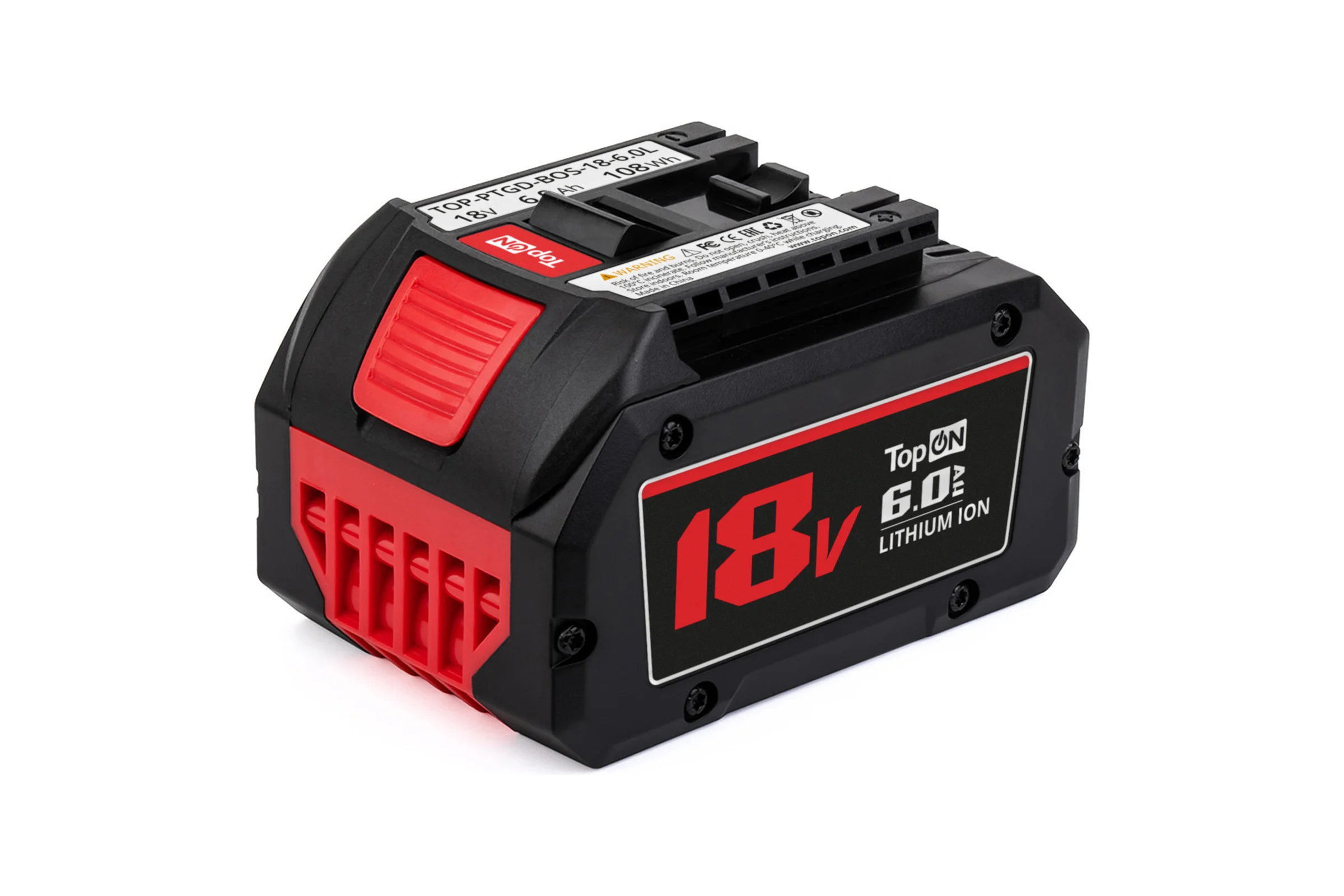 Аккумулятор TopON для Bosch 18V 6.0Ah (Li-ion) PN: 2607336171 TOP-PTGD-BOS-18-6.0