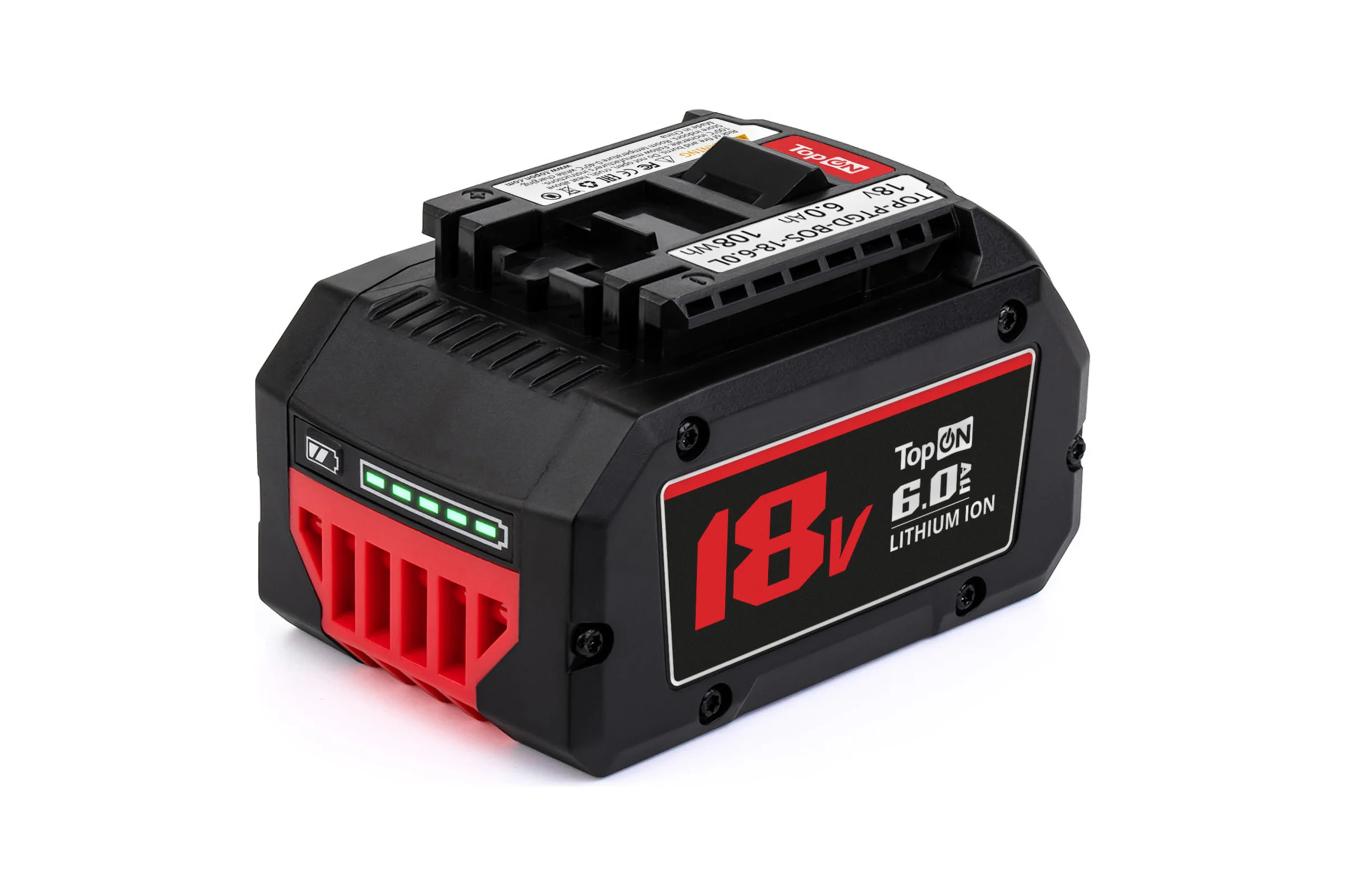 Аккумулятор TopON для Bosch 18V 6.0Ah (Li-ion) PN: 2607336171 TOP-PTGD-BOS-18-6.0