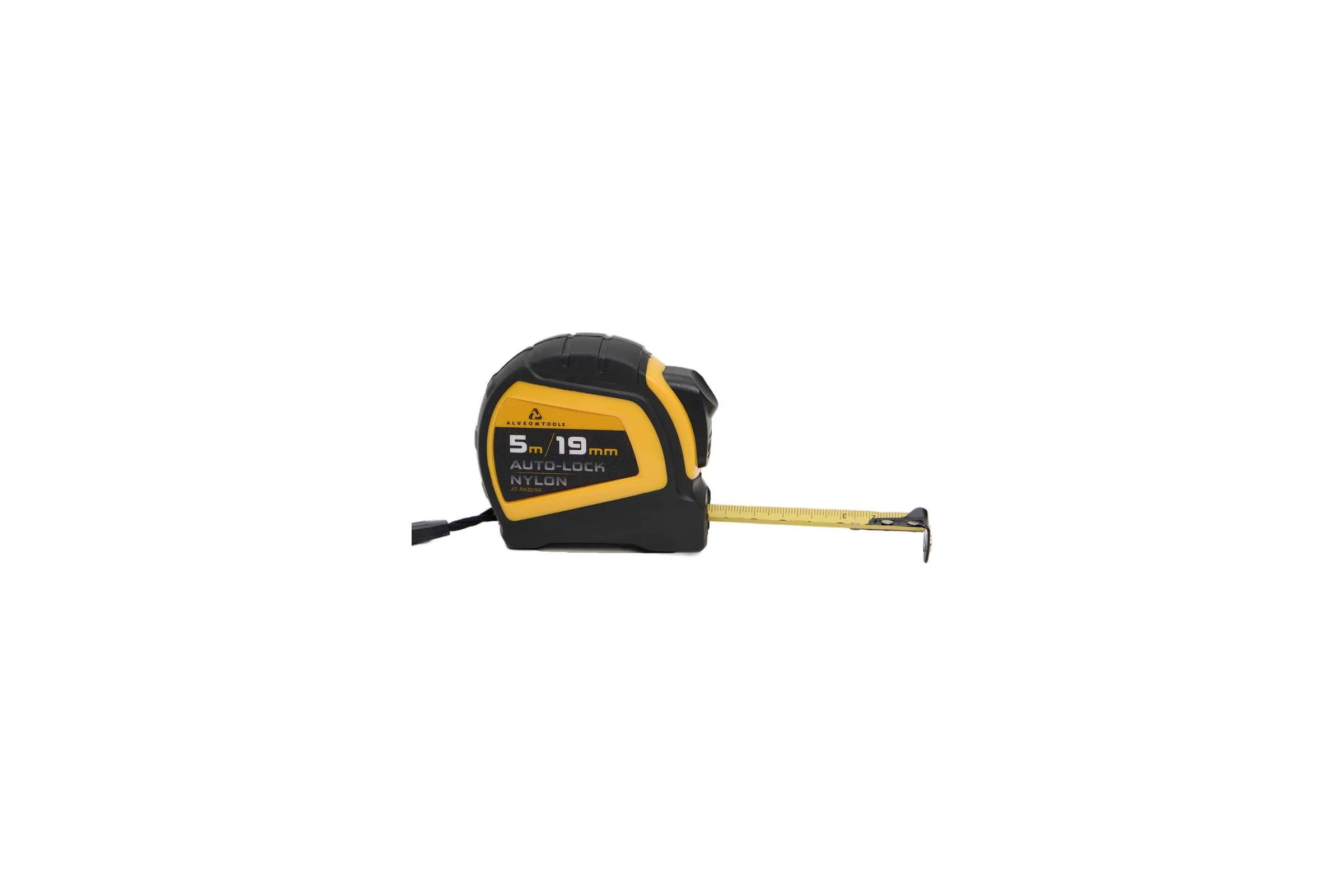 Рулетка измерительная ALUKOMTOOLS AUTOLOCK 5мх19мм, нейлоновое покрытие, магнитный зацеп АТ-РИ3519А