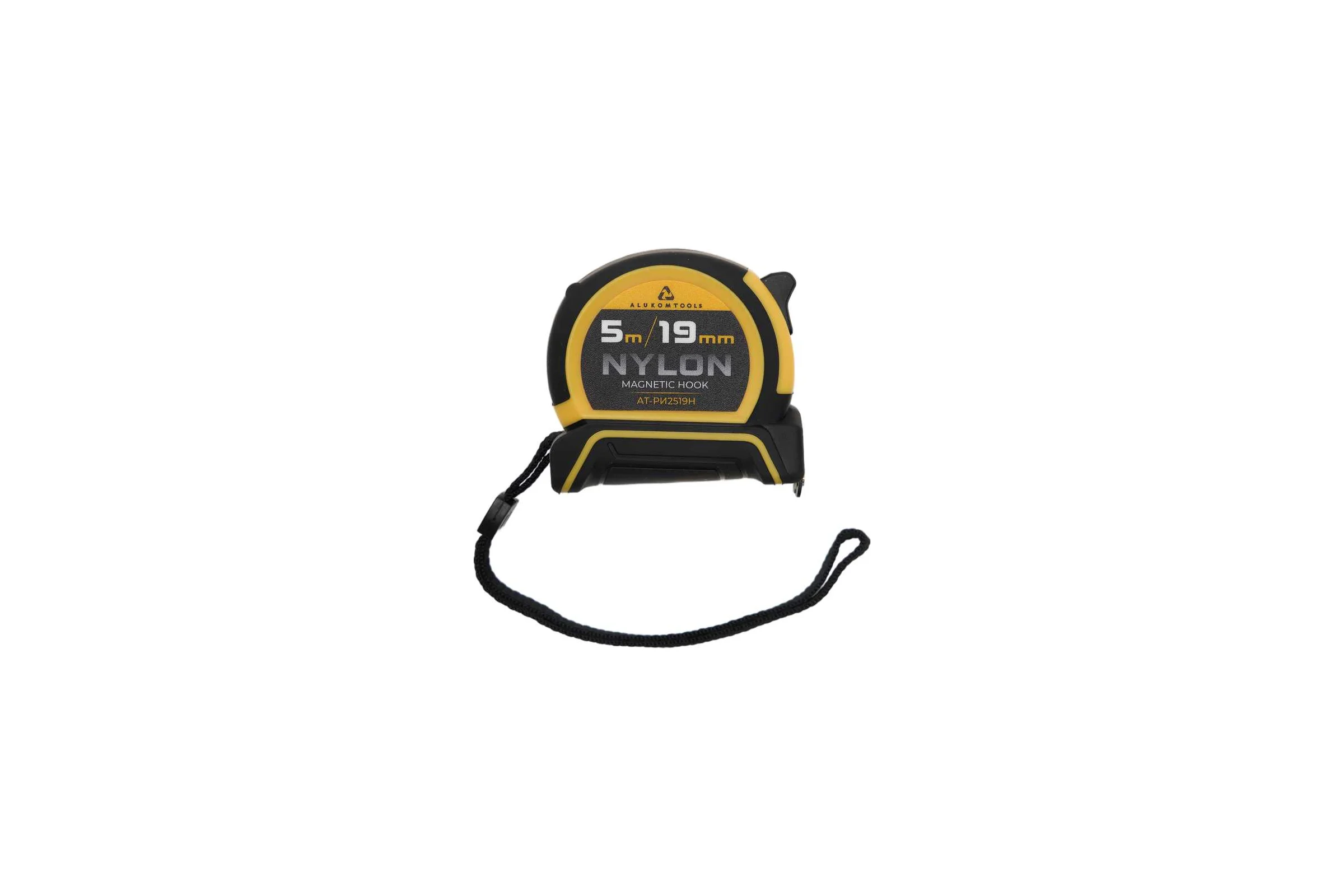 Рулетка измерительная ALUKOMTOOLS 5мх19мм, нейлоновое покрытие, магнитный зацеп АТ-РИ2519Н