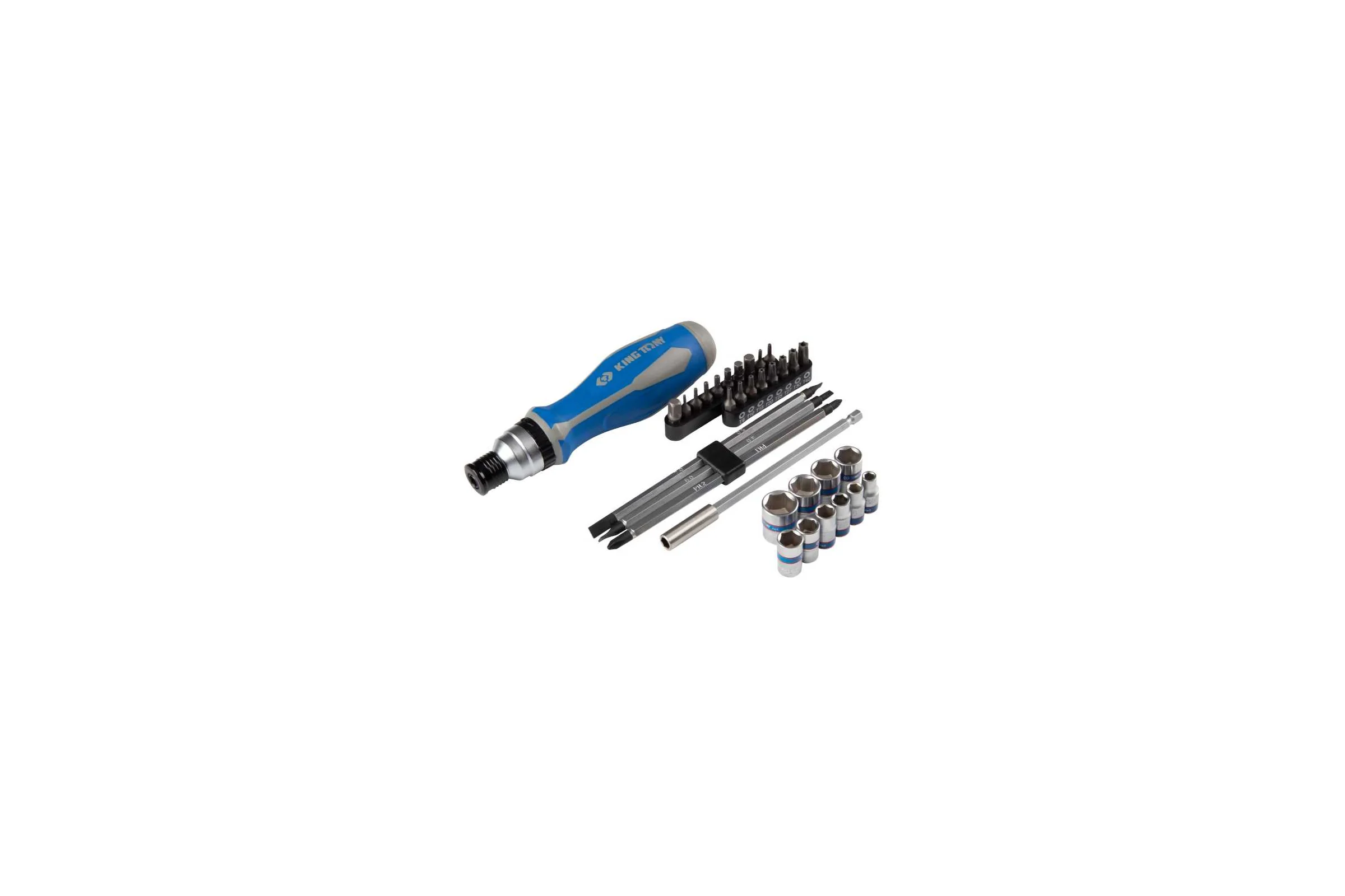 Набор вставок (бит) KING TONY 1/4, PH, PZ, Hex, Torx, Slotted, 39 предметов 2539MRV04