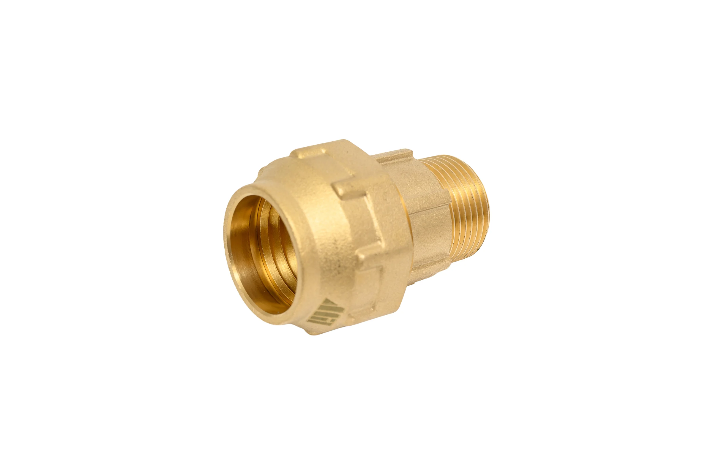 Муфта прямая латунная для ПНД труб Millennium 25-3/4" с наружной резьбой PFBM2534 (715 3/4")