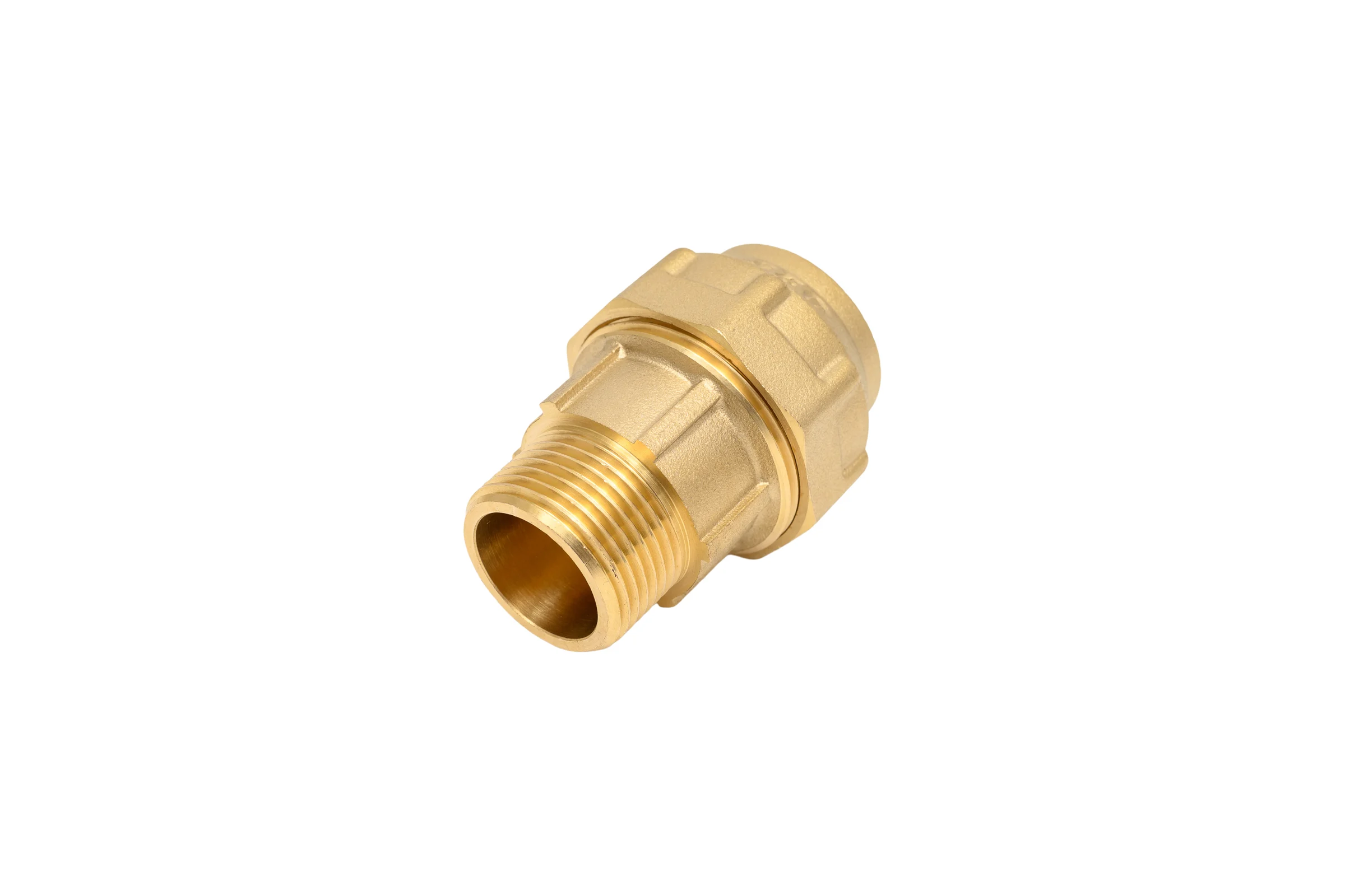 Муфта прямая латунная для ПНД труб Millennium 25-3/4" с наружной резьбой PFBM2534 (715 3/4")