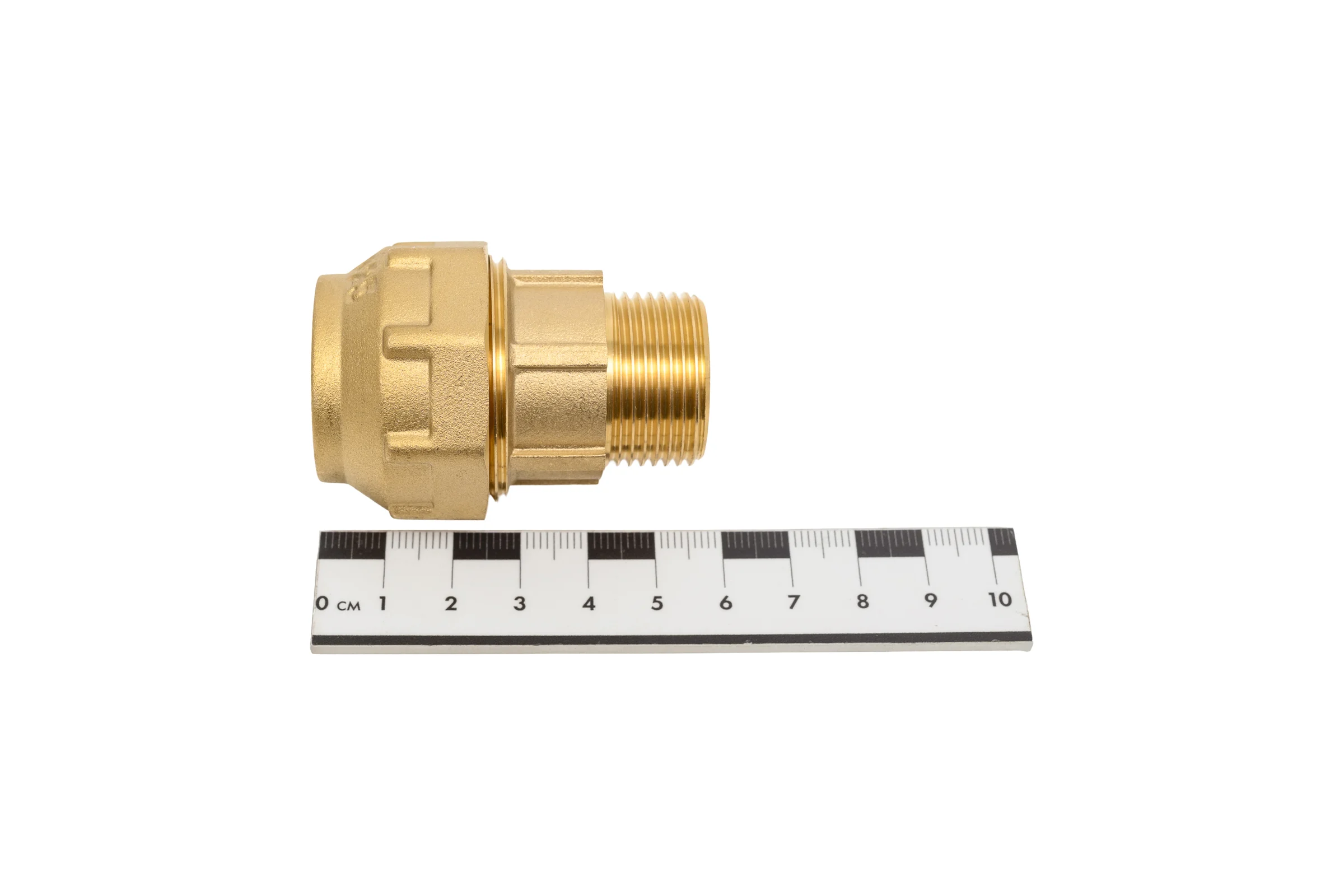 Муфта прямая латунная для ПНД труб Millennium 25-3/4" с наружной резьбой PFBM2534 (715 3/4")