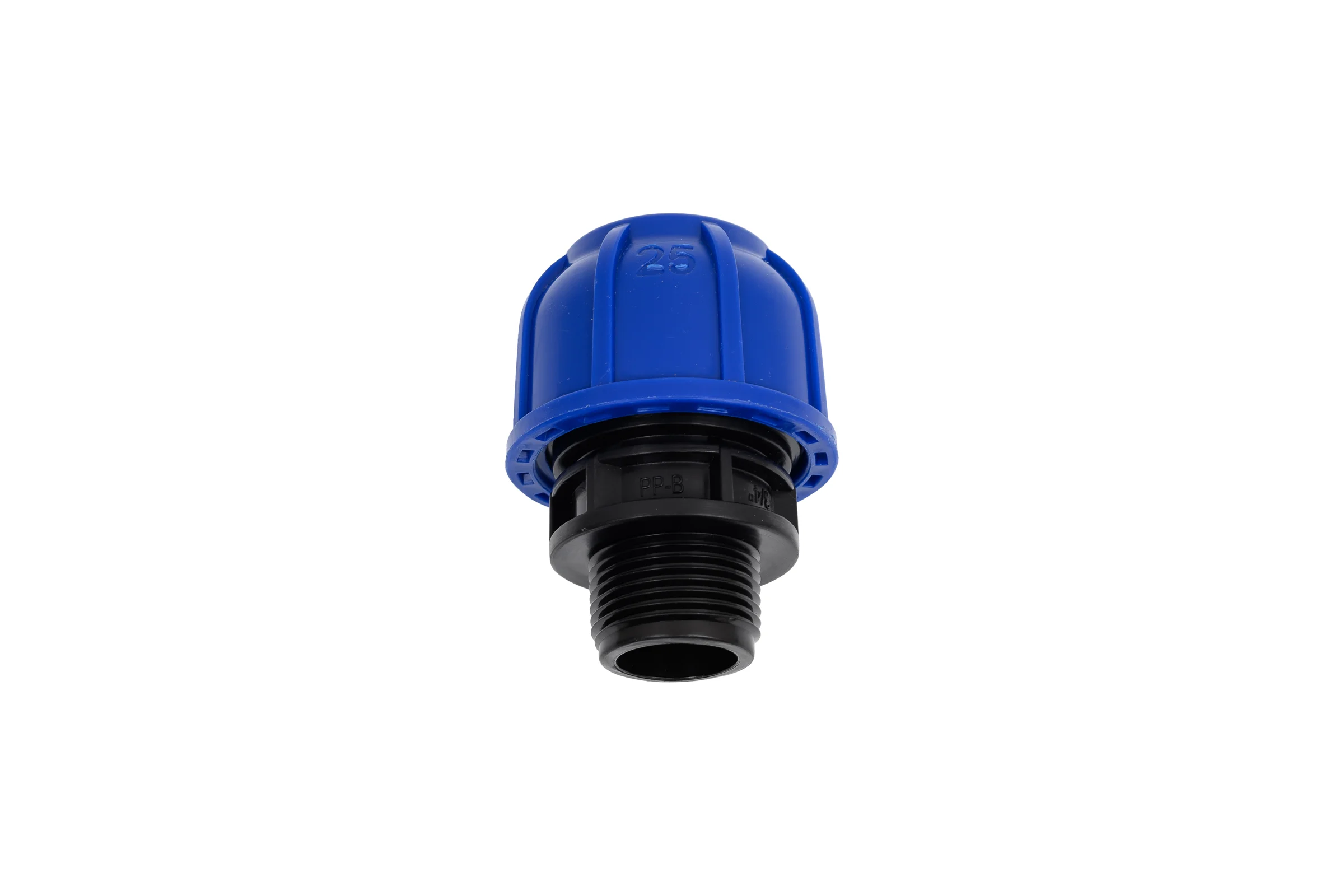 Муфта компрессионная для ПНД труб Millennium 25-3/4 с наружной резьбой PFMM2534