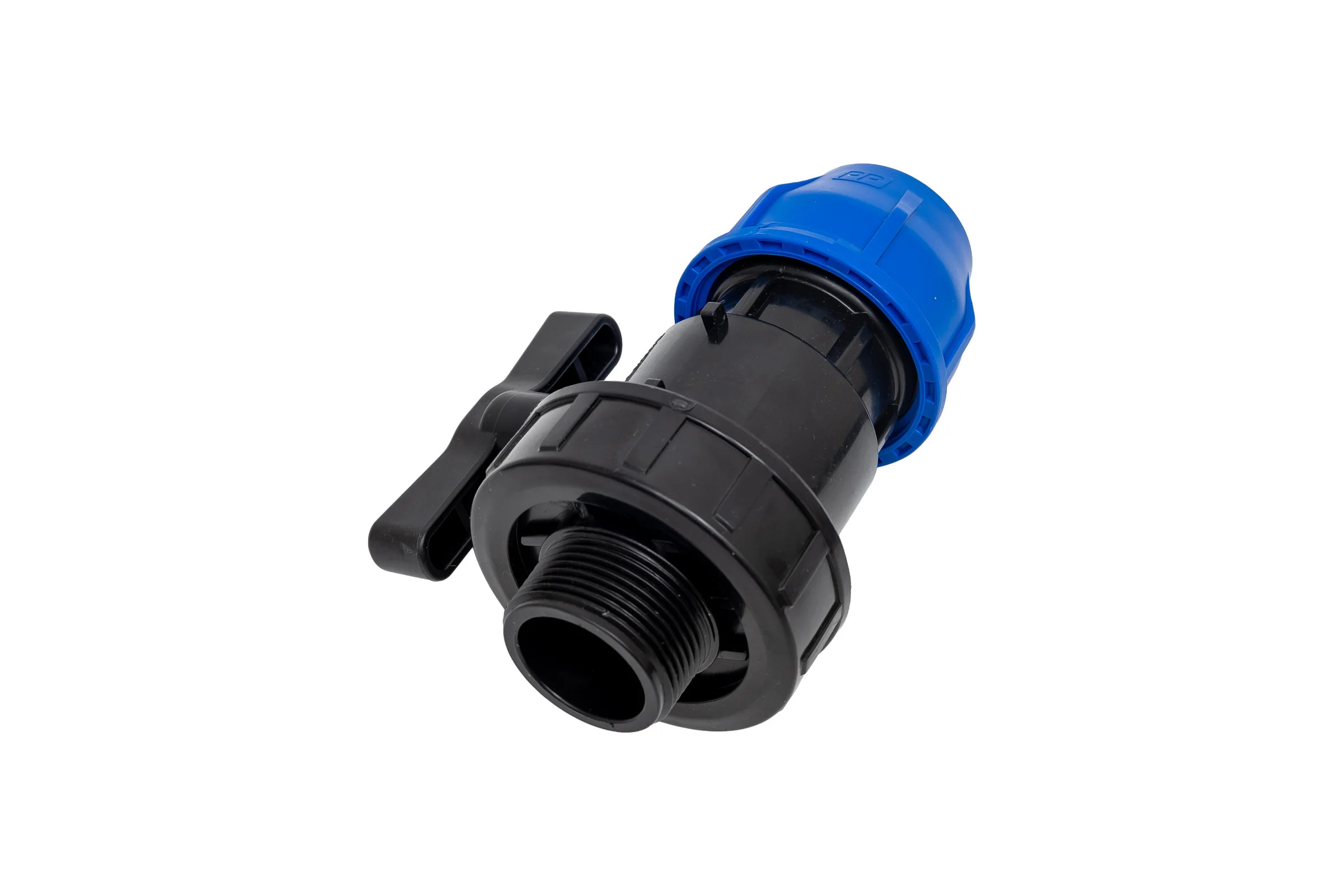Компрессионный шаровой кран Millennium ПНД 40-1 1/4 с наружной резьбой, PN10 PEKM4032