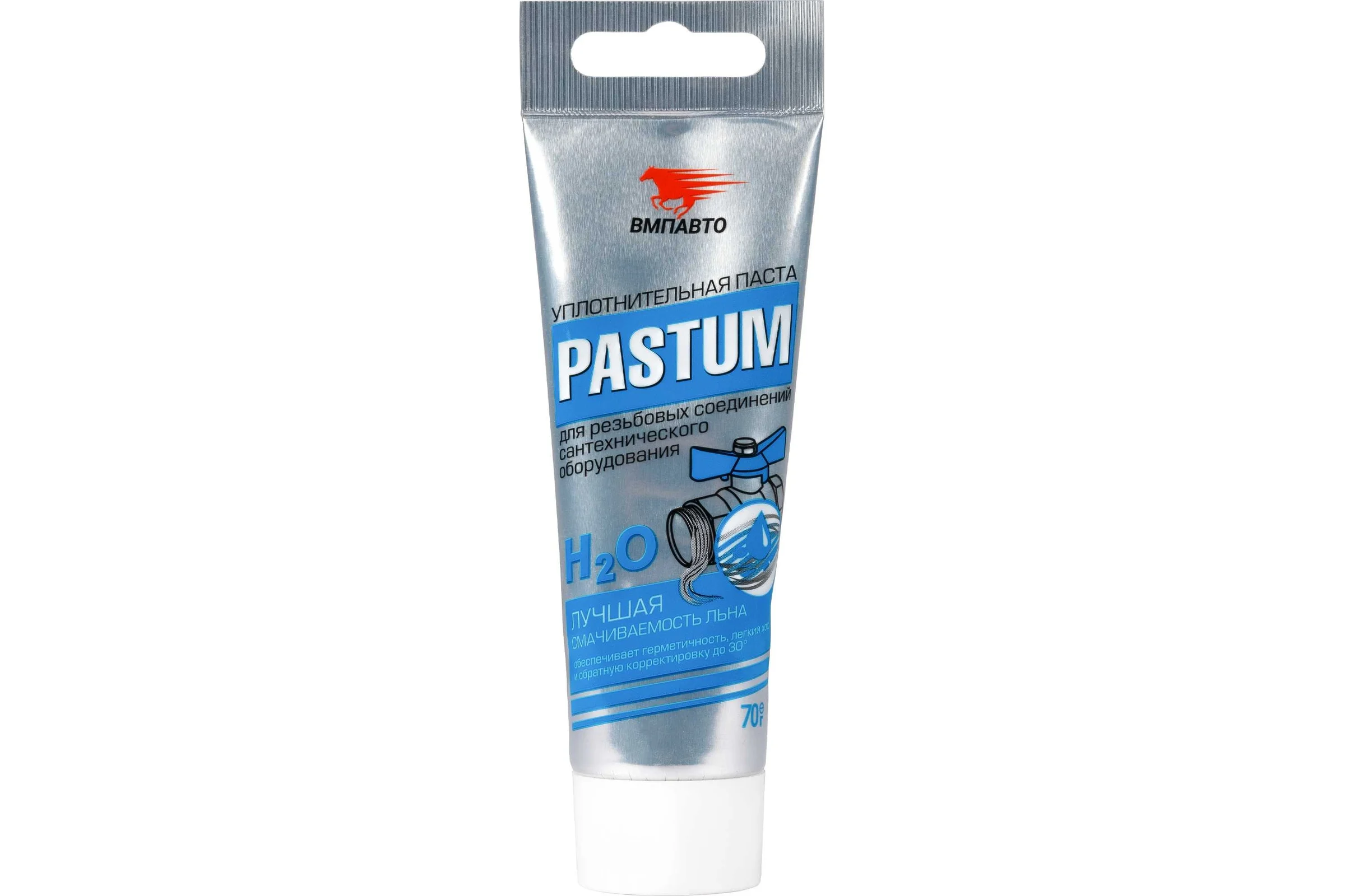 Паста для уплотнения резьбовых соединений ВМПАВТО Pastum H2O, 70г туба 8103